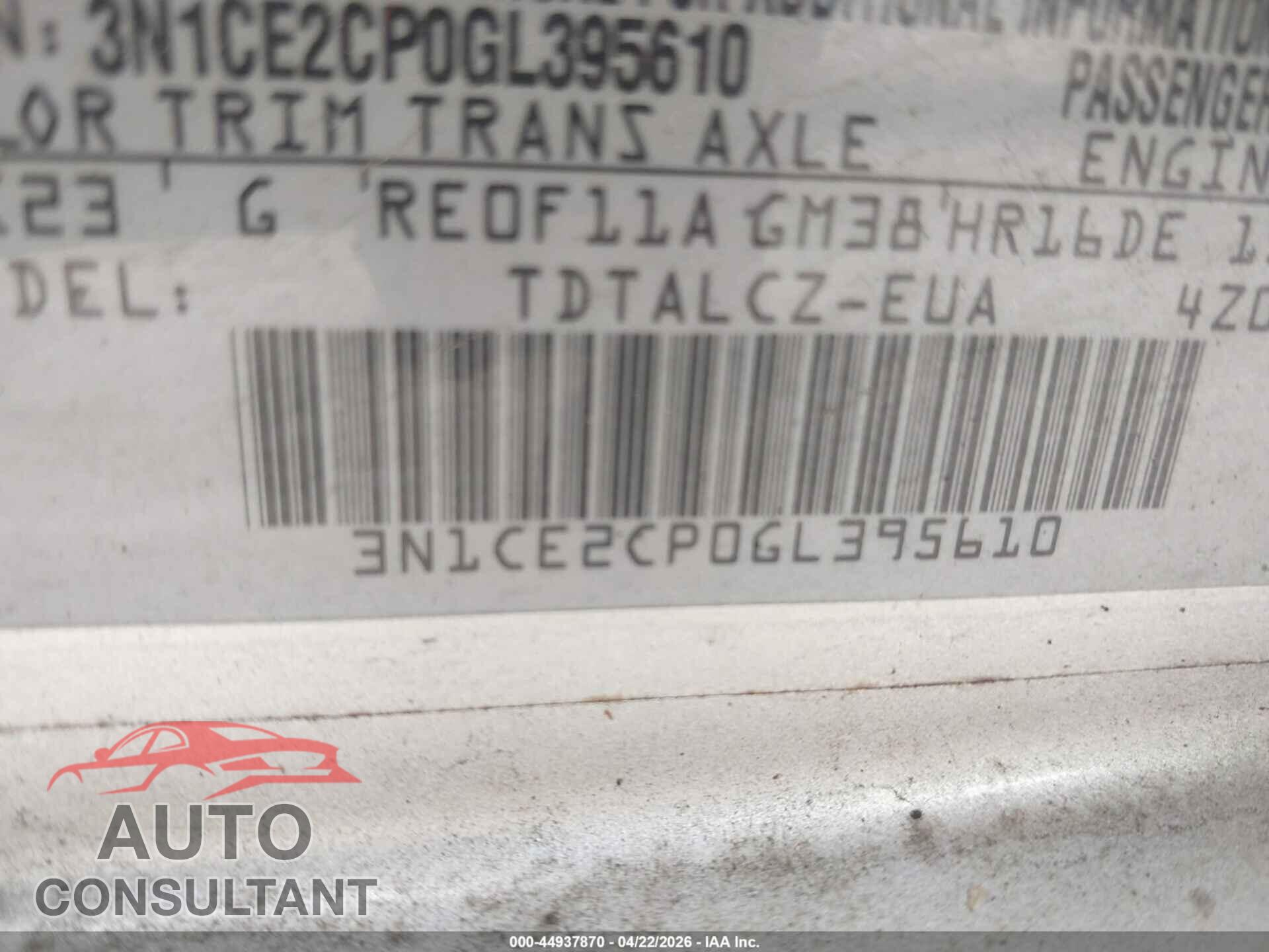 NISSAN VERSA NOTE 2016 - 3N1CE2CP0GL395610