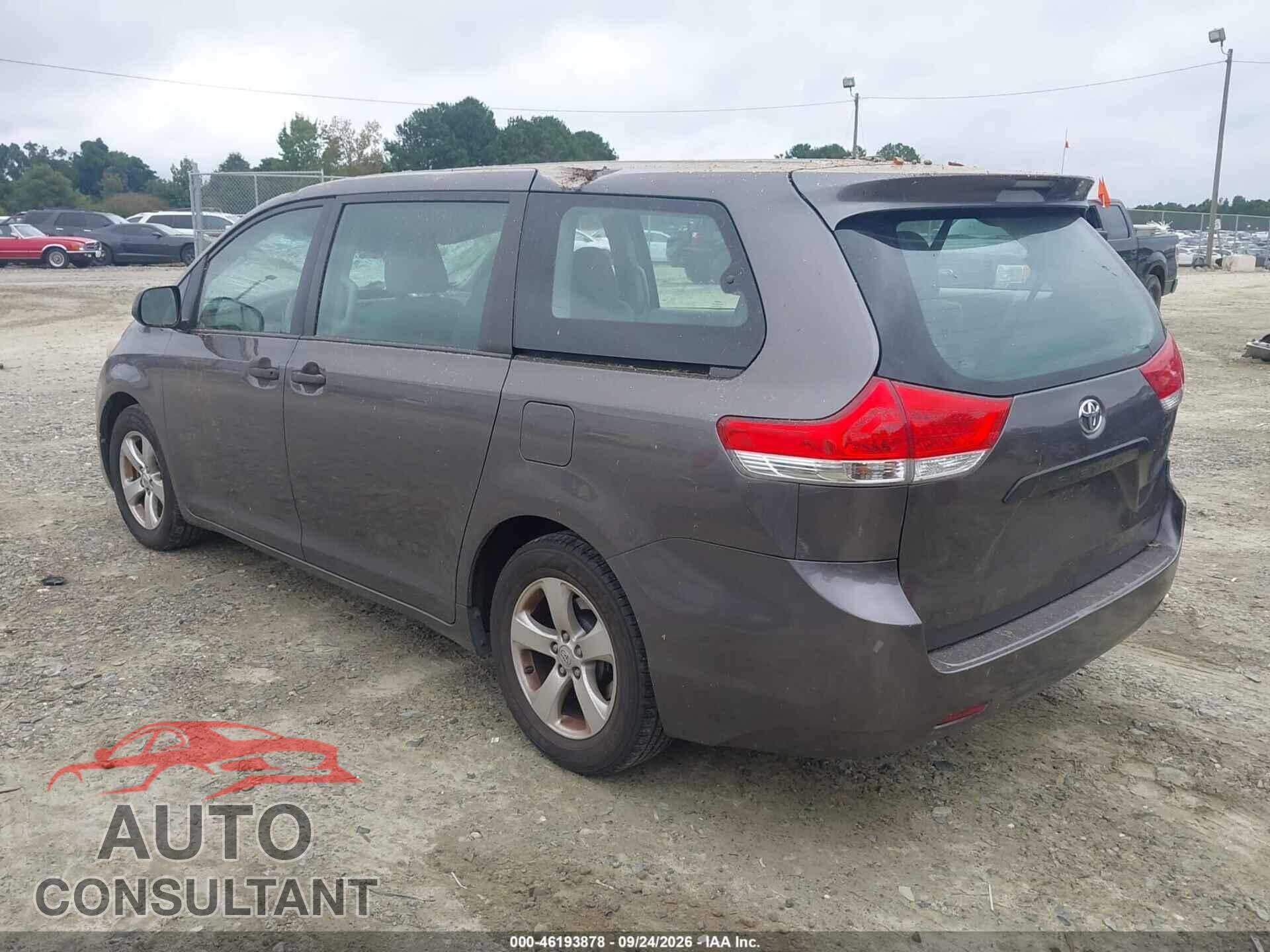 TOYOTA SIENNA 2012 - 5TDZK3DCXCS276128