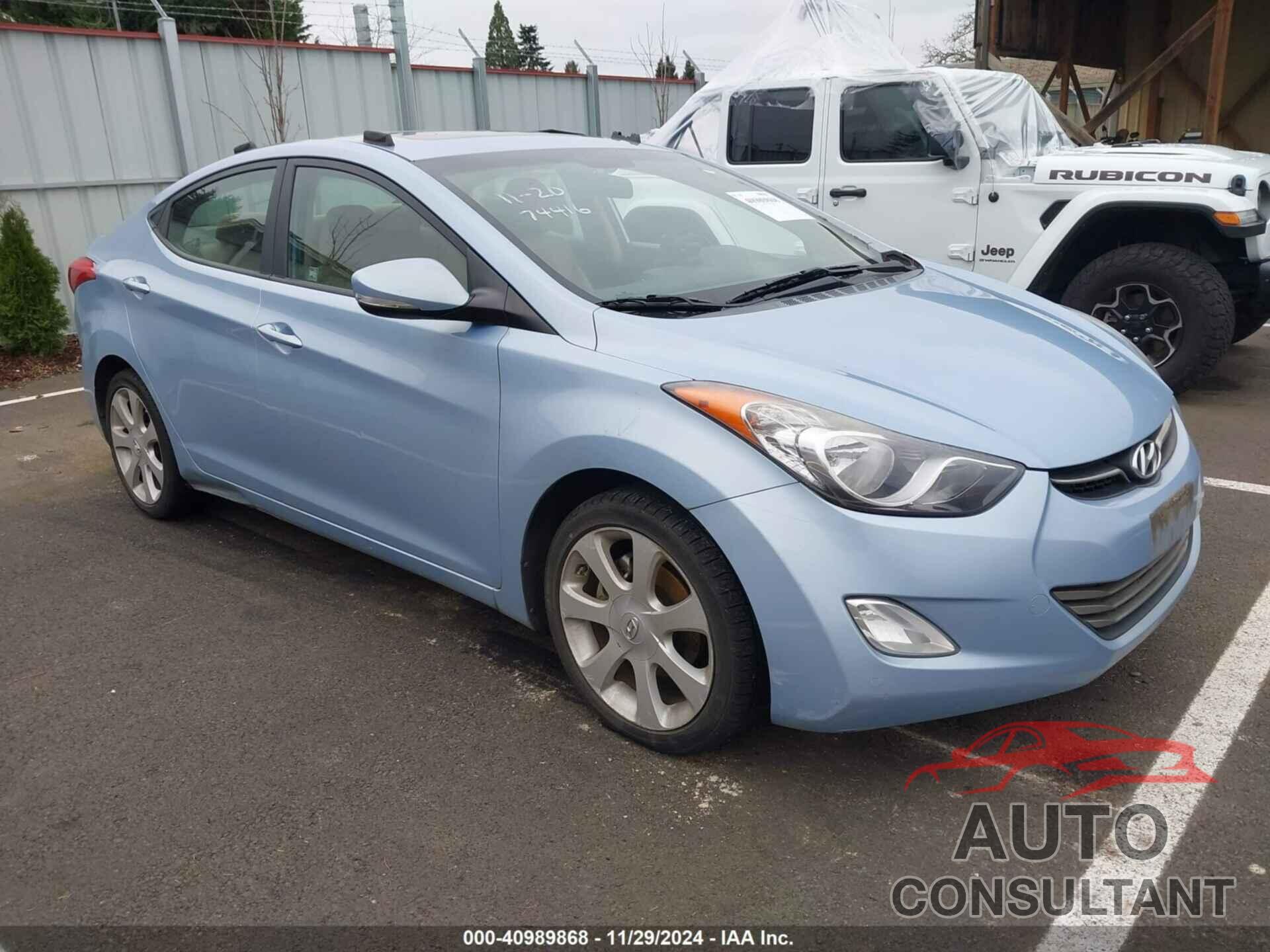 HYUNDAI ELANTRA 2012 - KMHDH4AE3CU352946