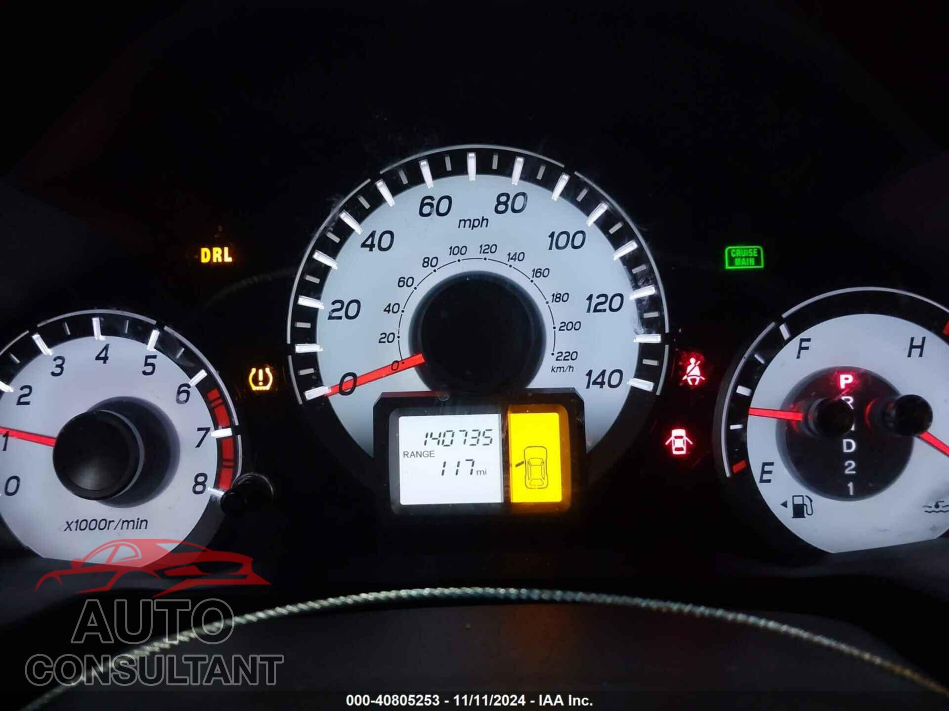 HONDA PILOT 2012 - 5FNYF4H27CB022503