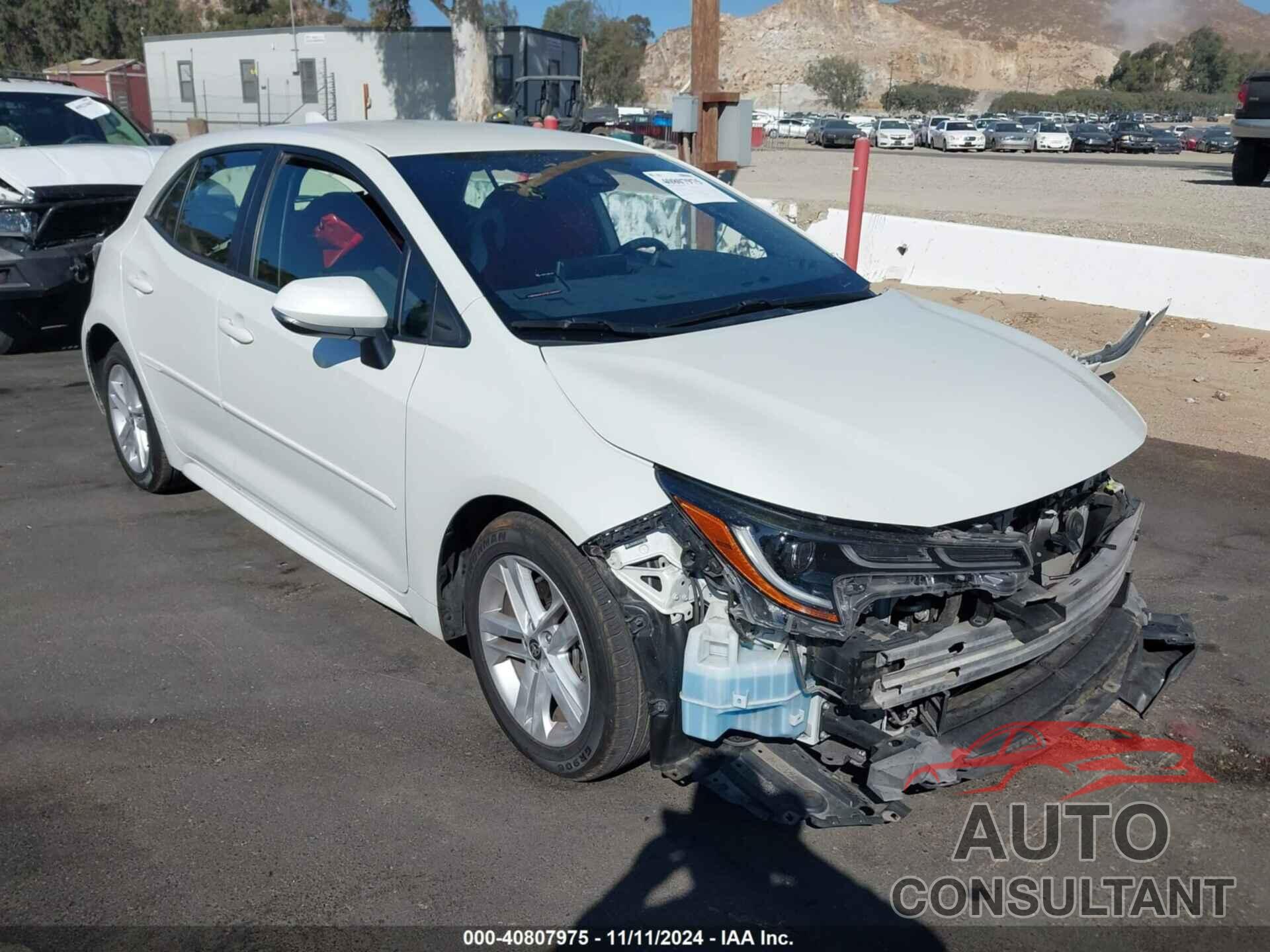 TOYOTA COROLLA 2019 - JTNK4RBE2K3035419