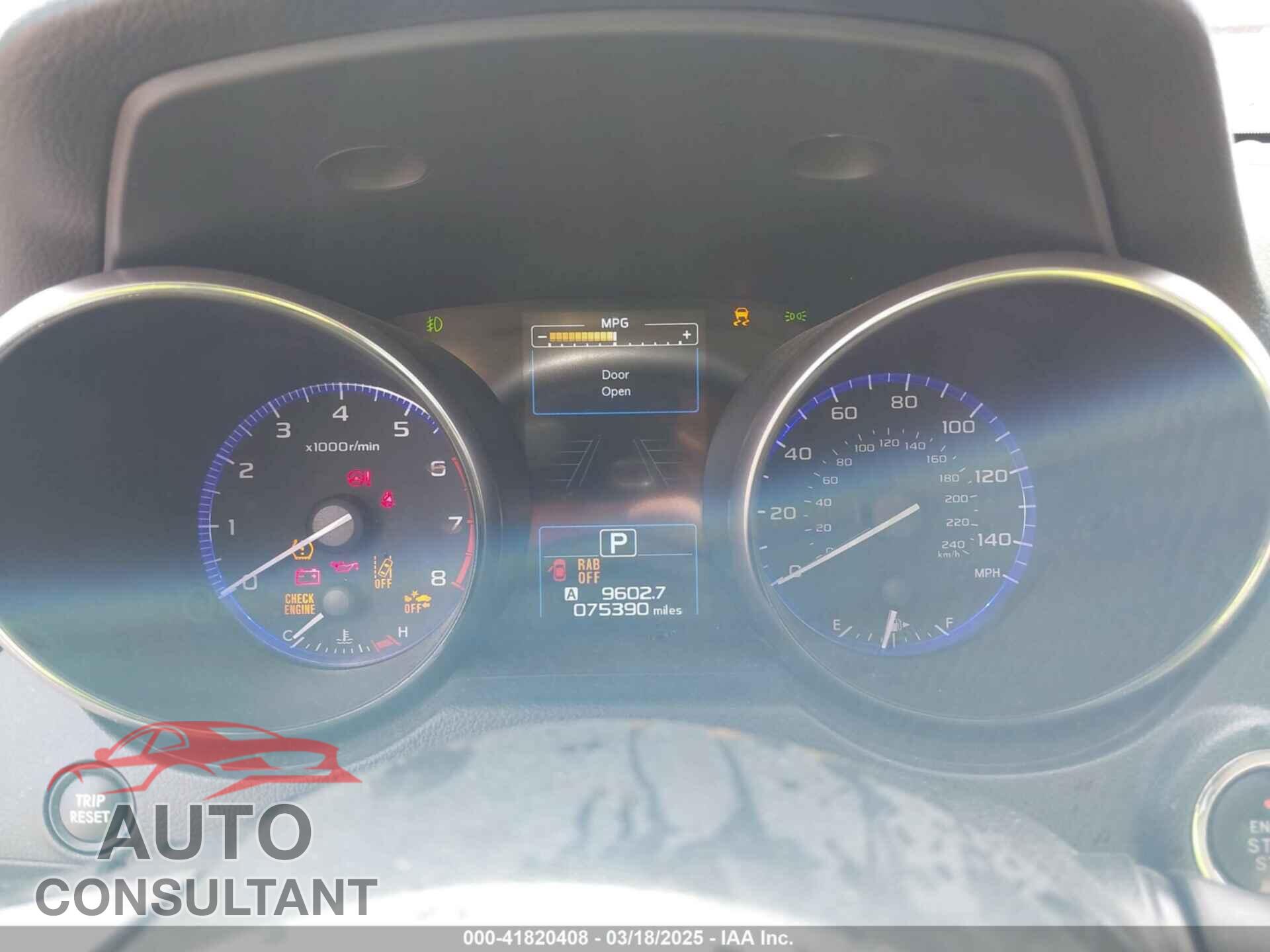SUBARU OUTBACK 2019 - 4S4BSANC7K3249727
