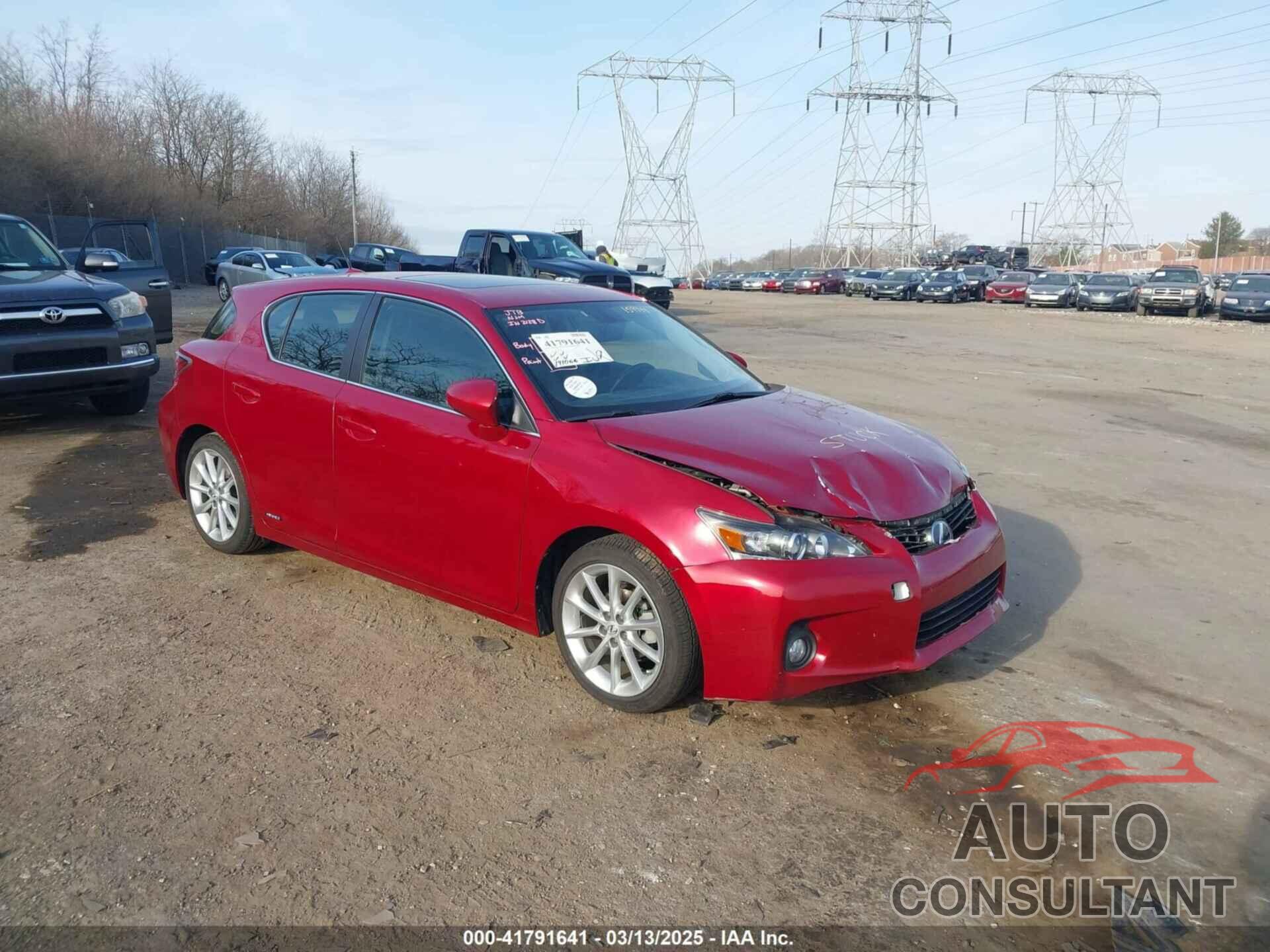 LEXUS CT 200H 2013 - JTHKD5BH7D2159944