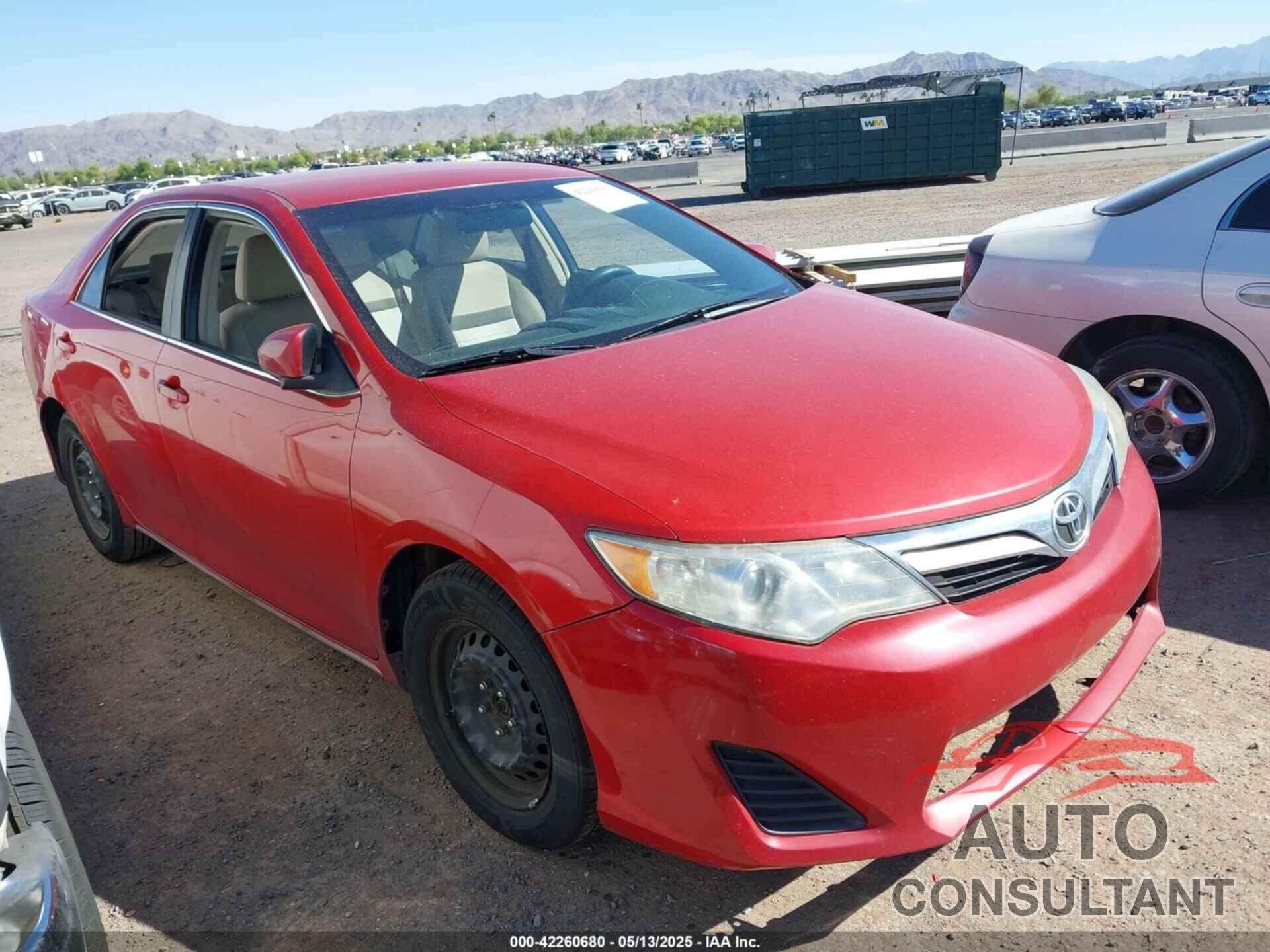 TOYOTA CAMRY 2012 - 4T1BF1FK4CU599306