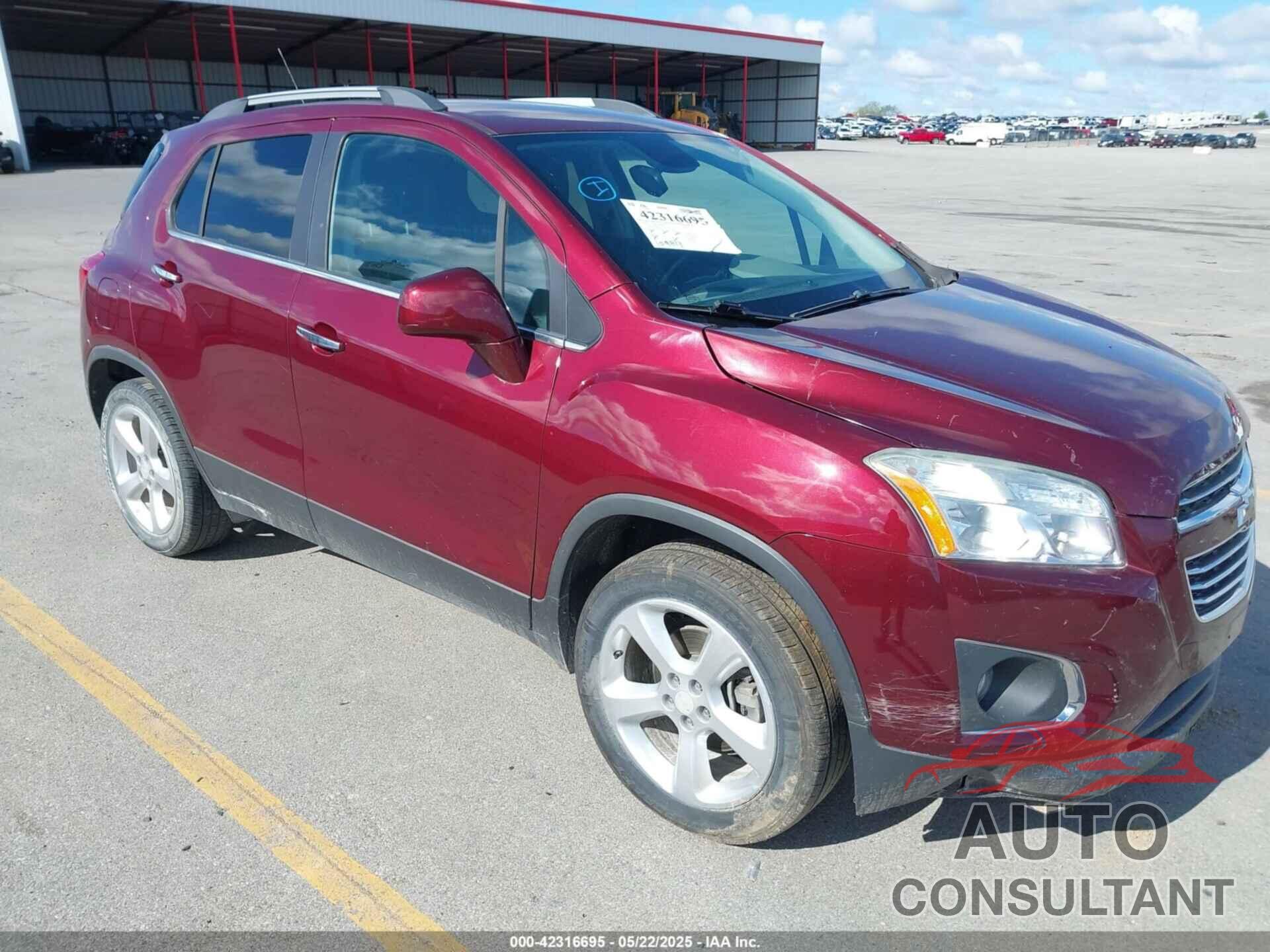 CHEVROLET TRAX 2016 - 3GNCJMSB0GL171027