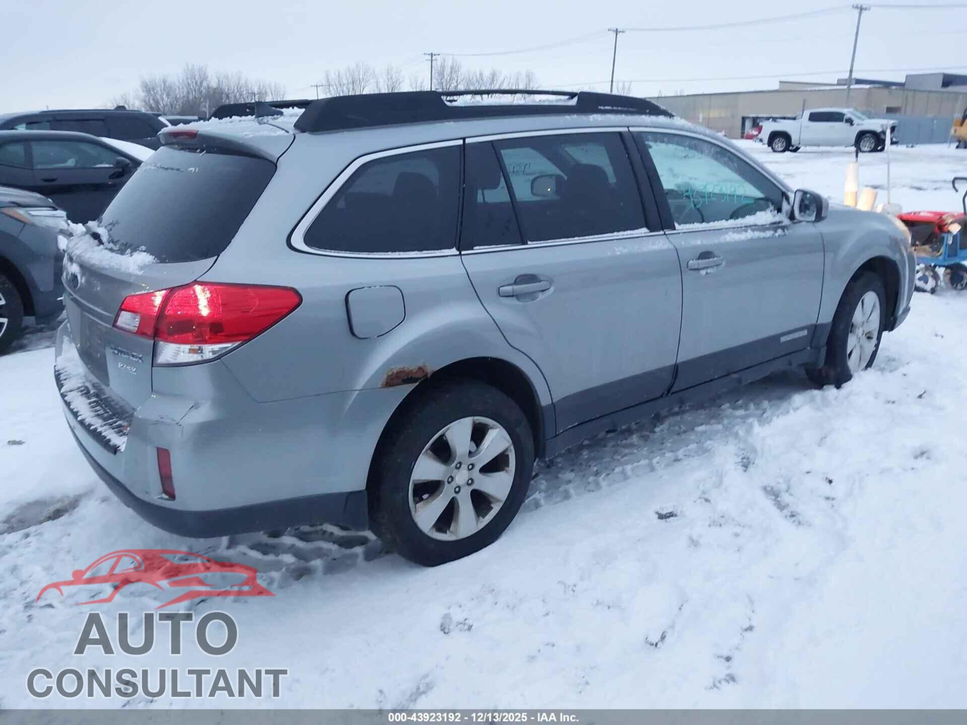 SUBARU OUTBACK 2011 - 4S4BRBKC4B3363237