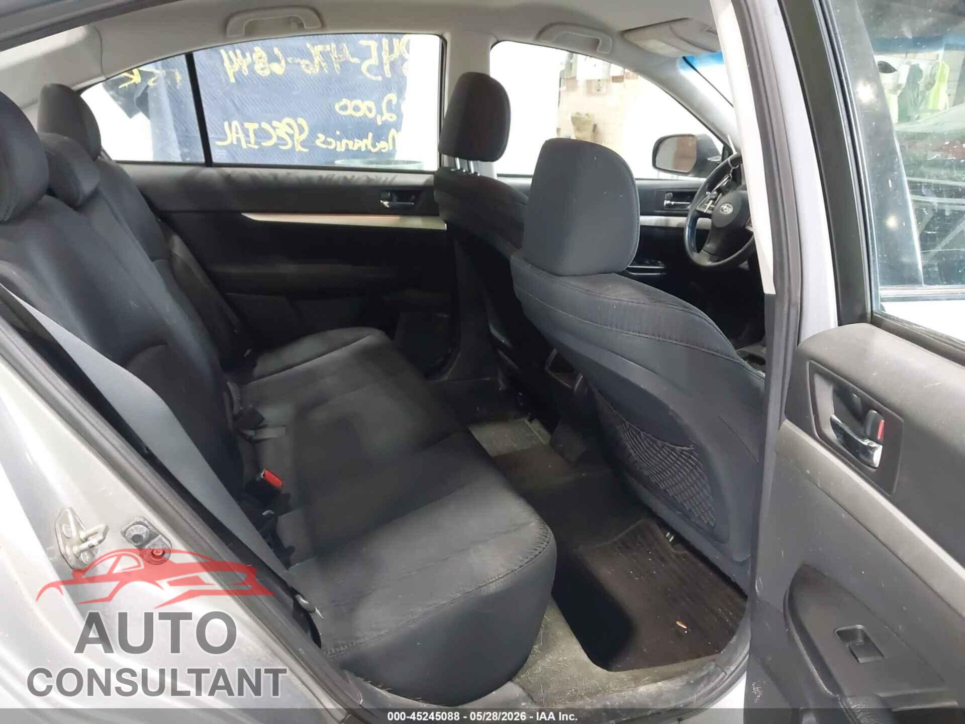 SUBARU LEGACY 2012 - 4S3BMBA61C3029280