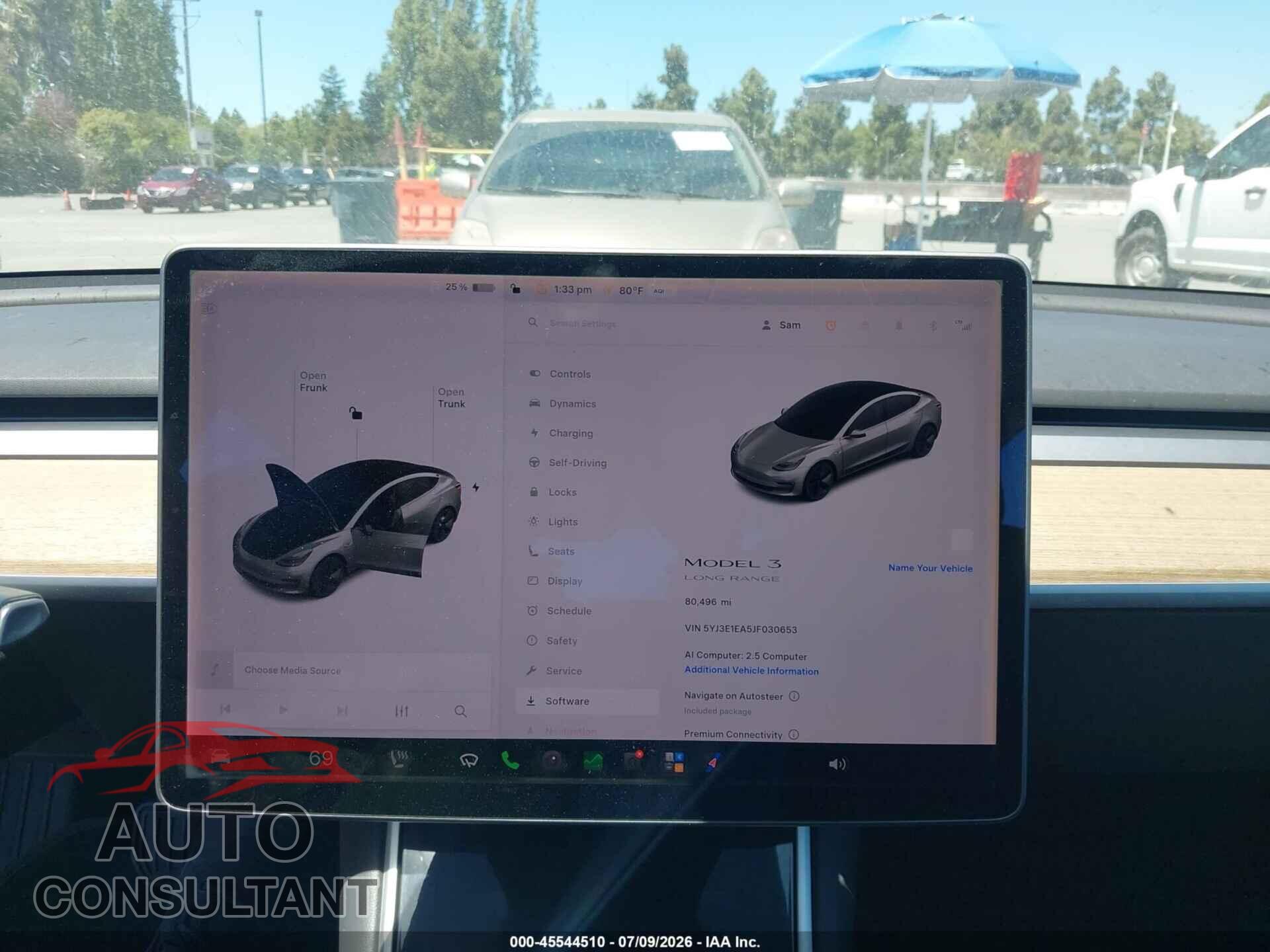 TESLA MODEL 3 2018 - 5YJ3E1EA5JF030653
