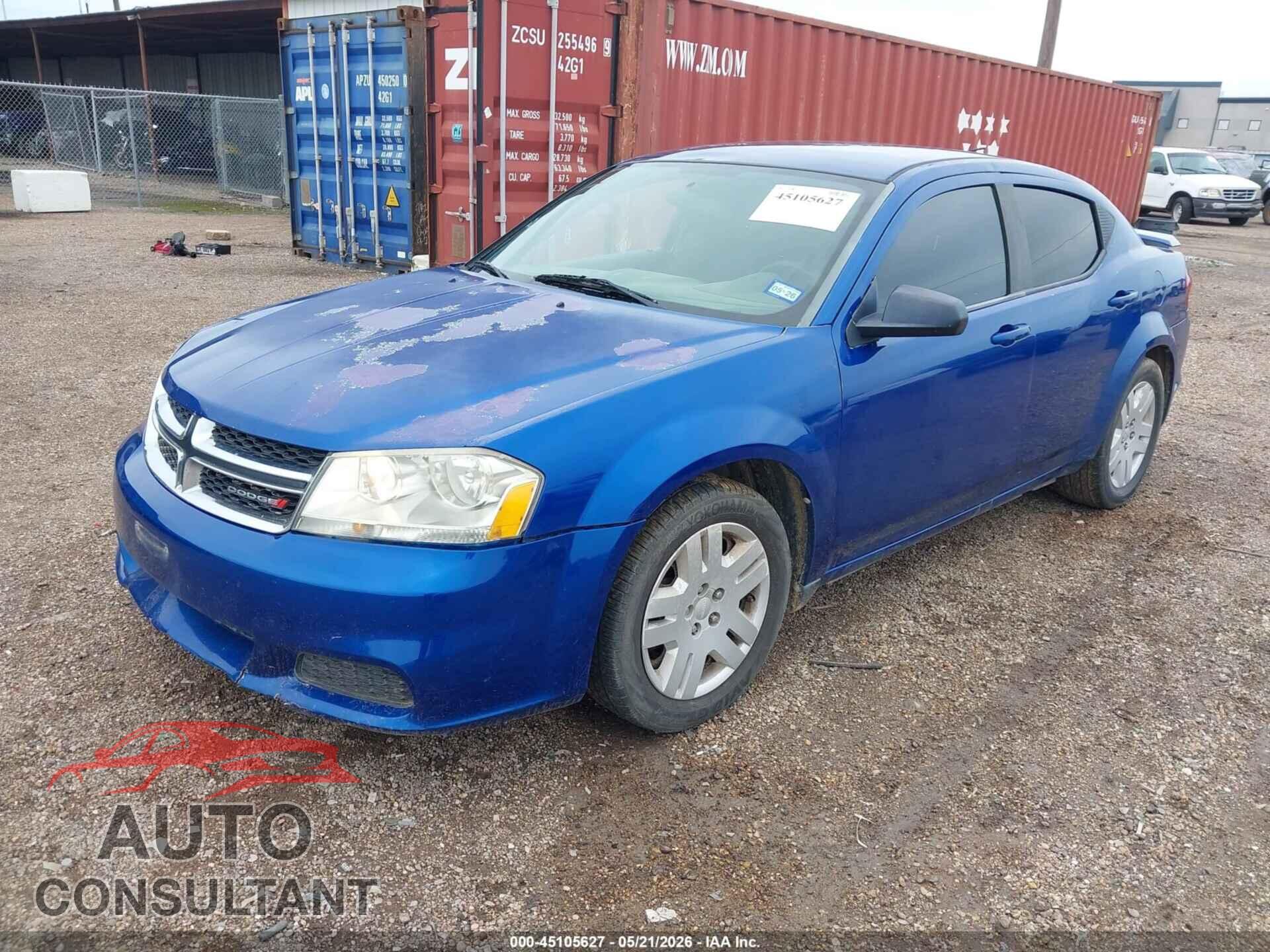 DODGE AVENGER 2013 - 1C3CDZAB2DN771059