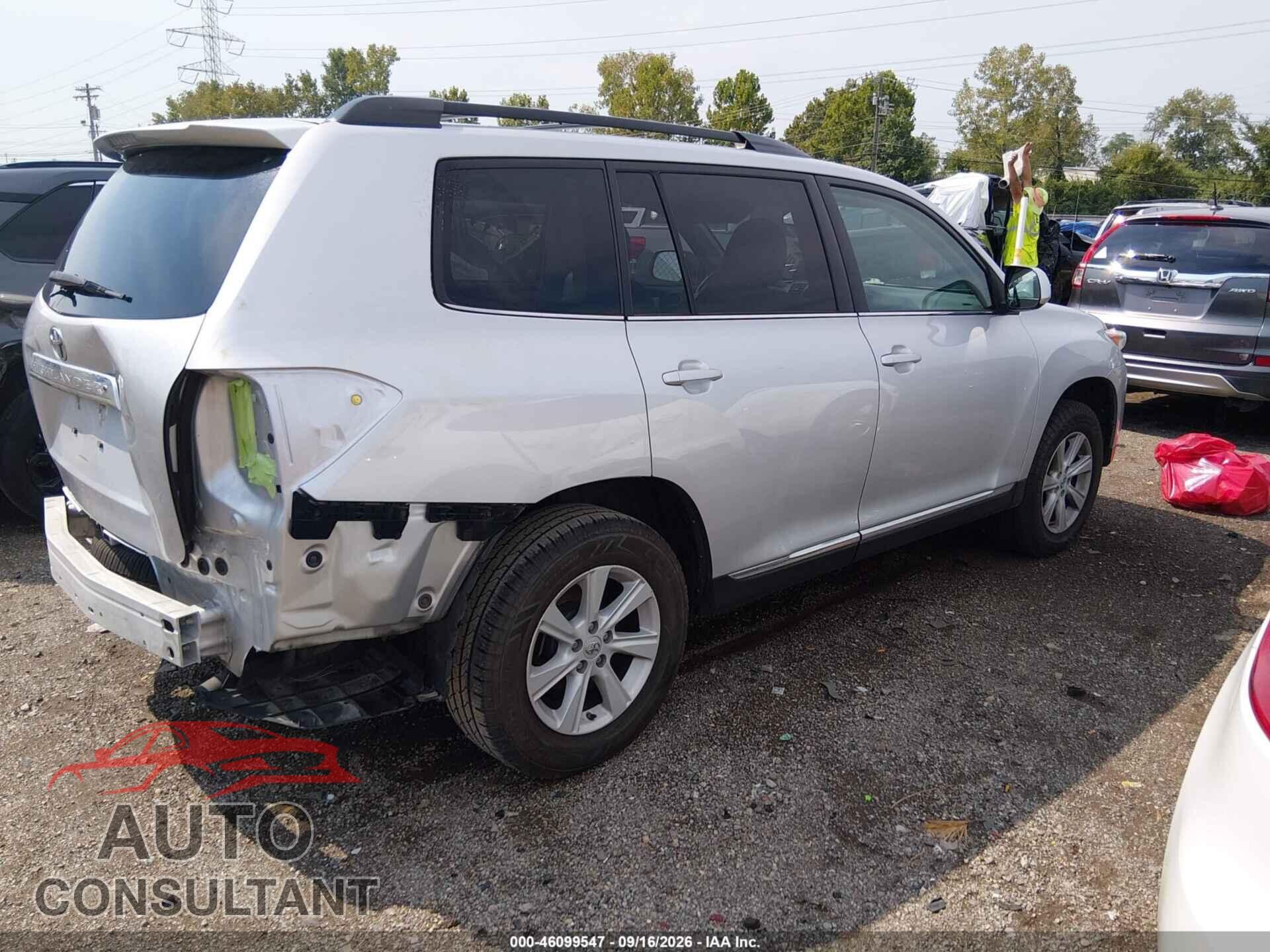 TOYOTA HIGHLANDER 2013 - 5TDZK3EH6DS109972