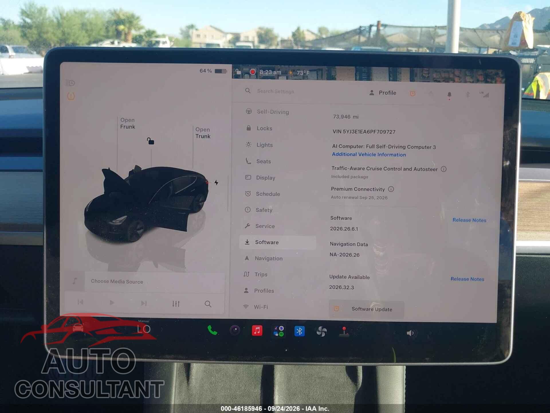 TESLA MODEL 3 2023 - 5YJ3E1EA6PF709727