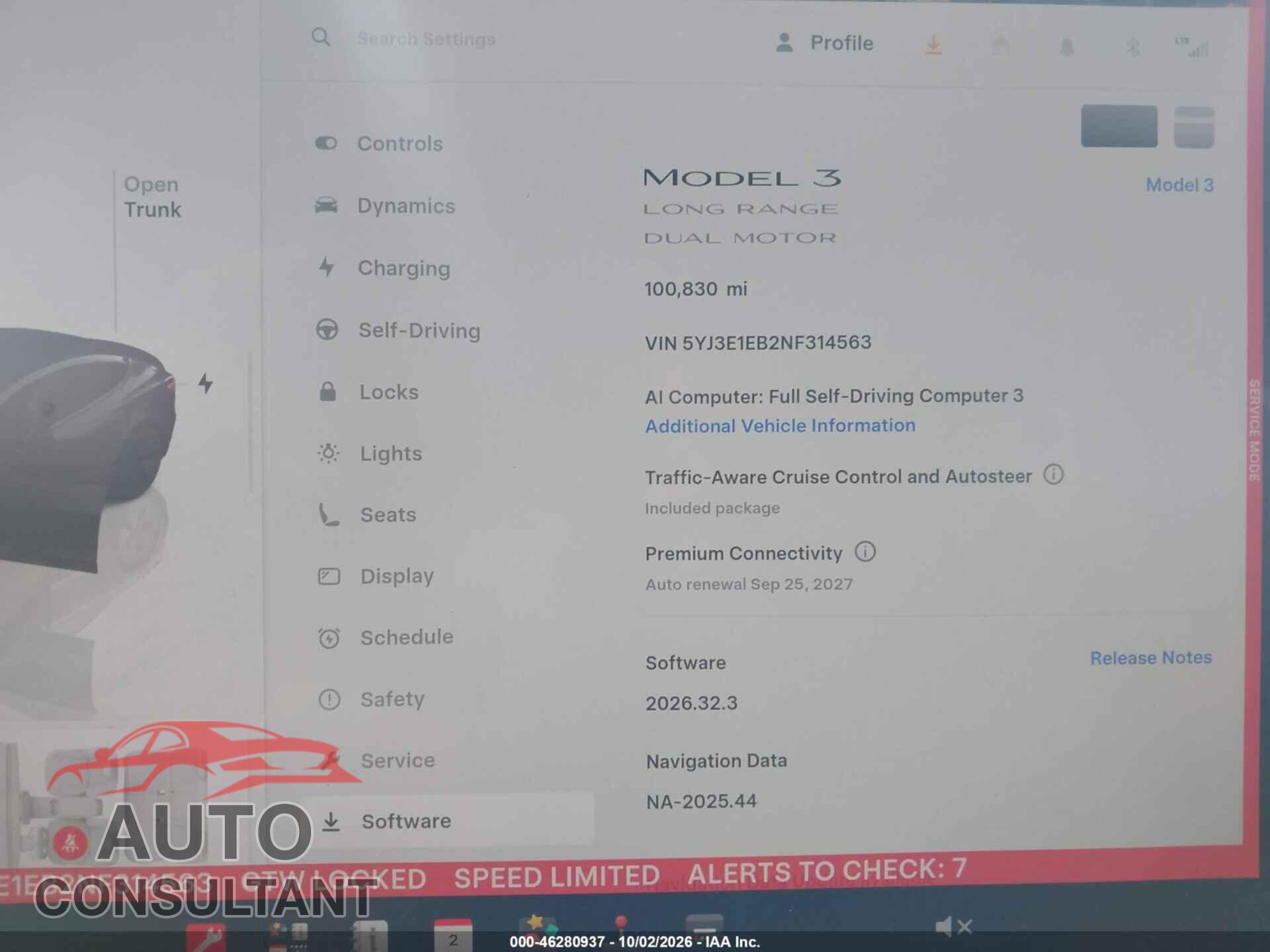 TESLA MODEL 3 2022 - 5YJ3E1EB2NF314563