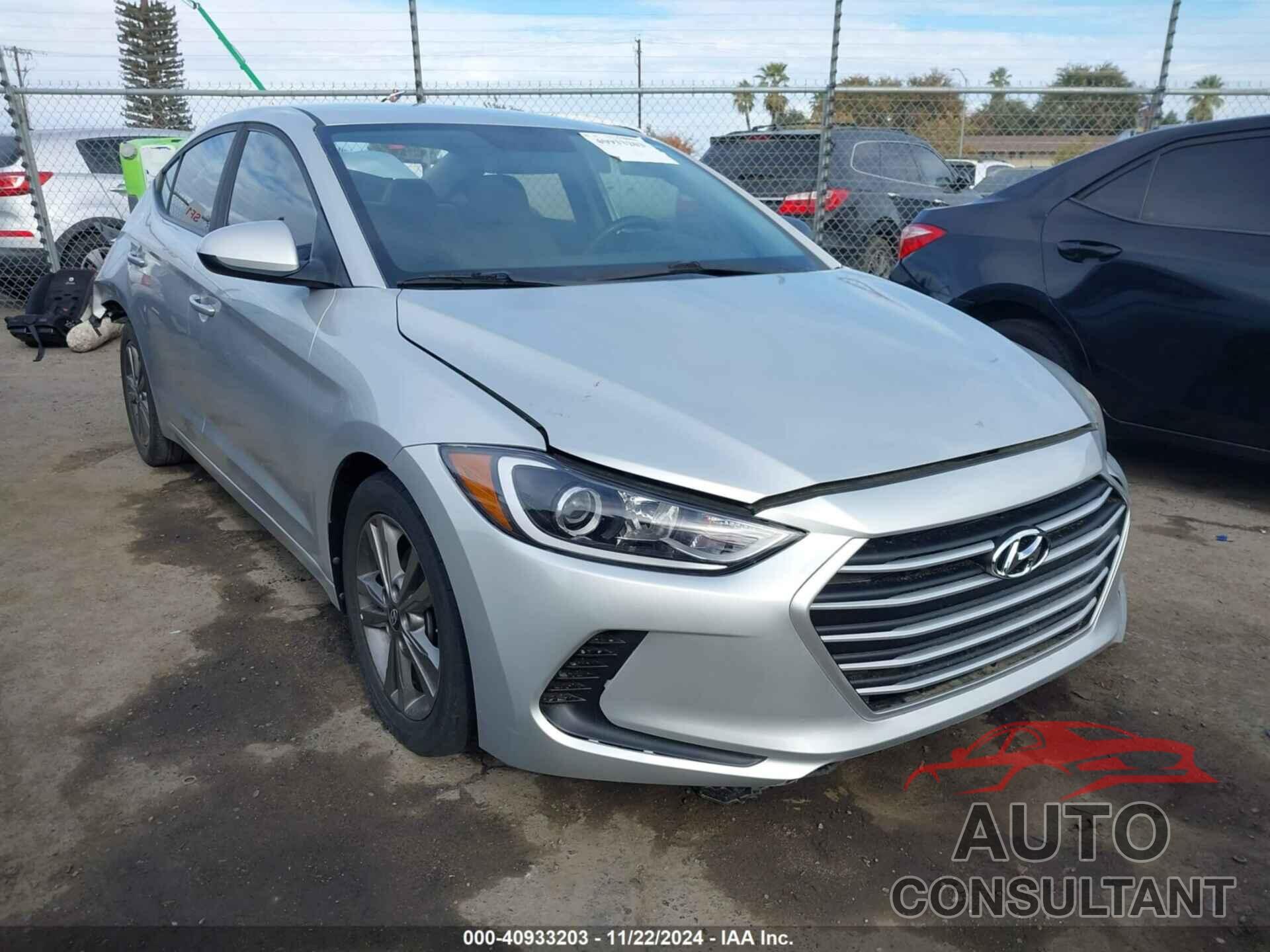 HYUNDAI ELANTRA 2018 - 5NPD84LF9JH339376