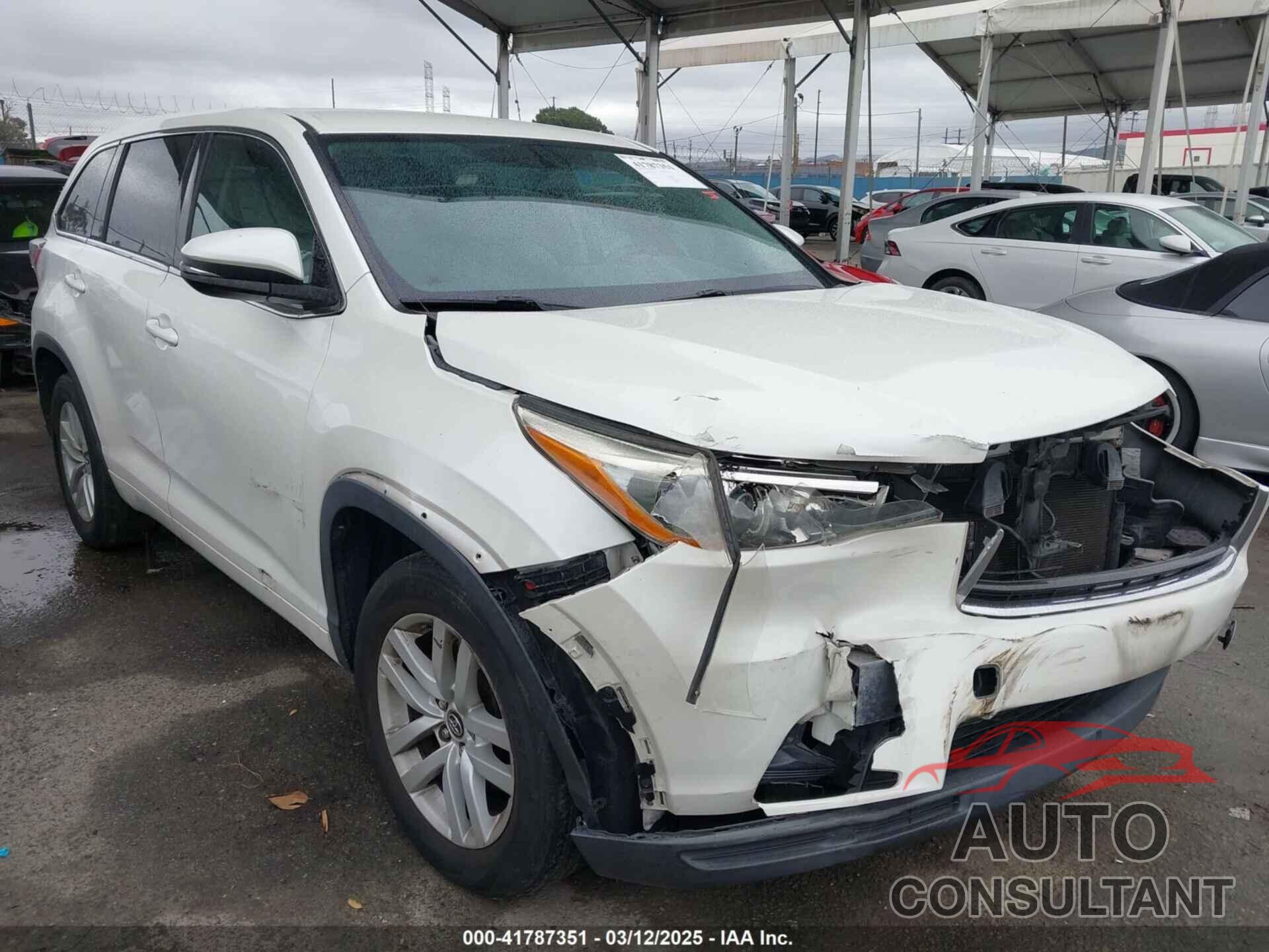 TOYOTA HIGHLANDER 2016 - 5TDZKRFH7GS171063