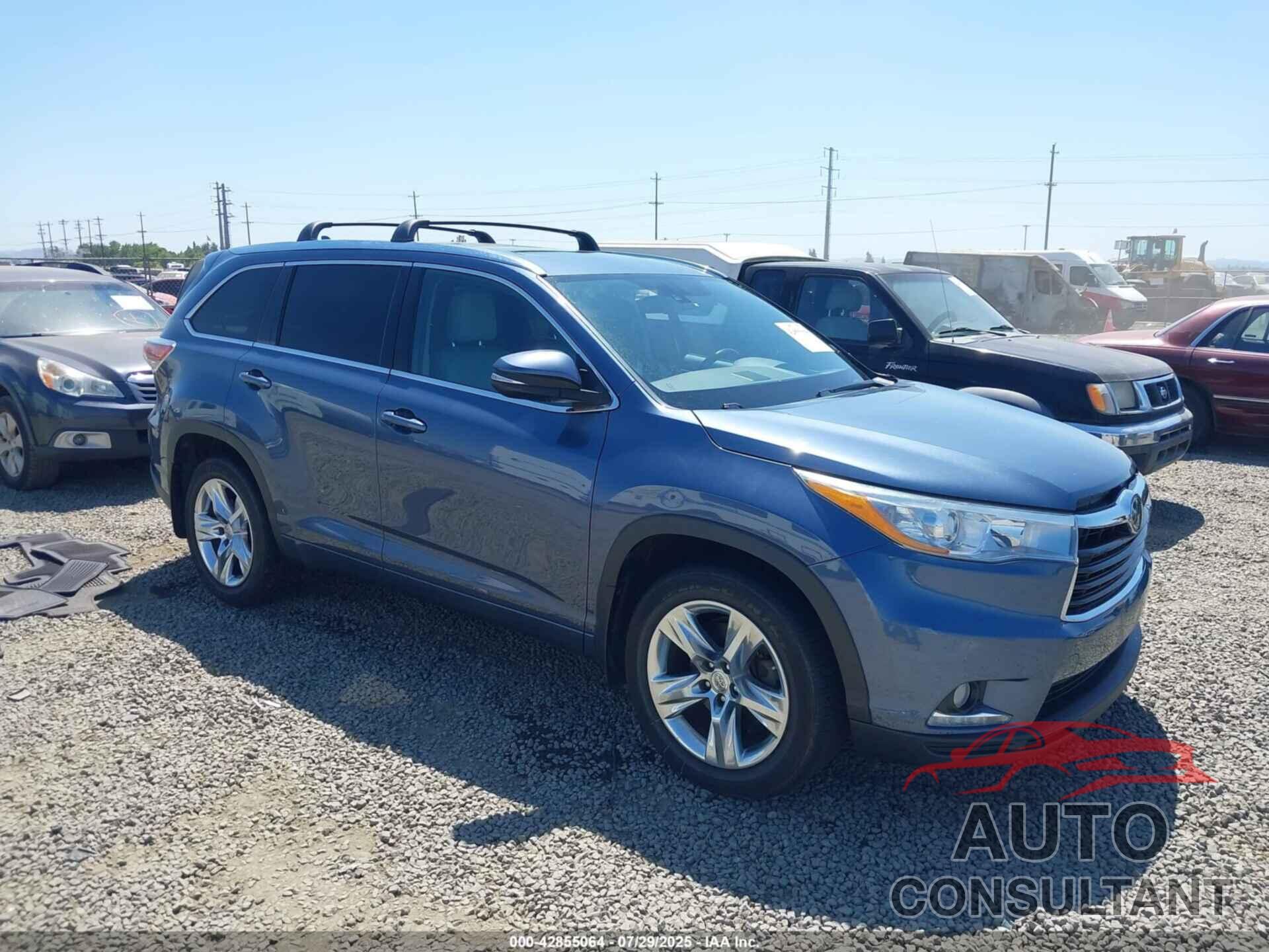 TOYOTA HIGHLANDER 2015 - 5TDDKRFH7FS208217