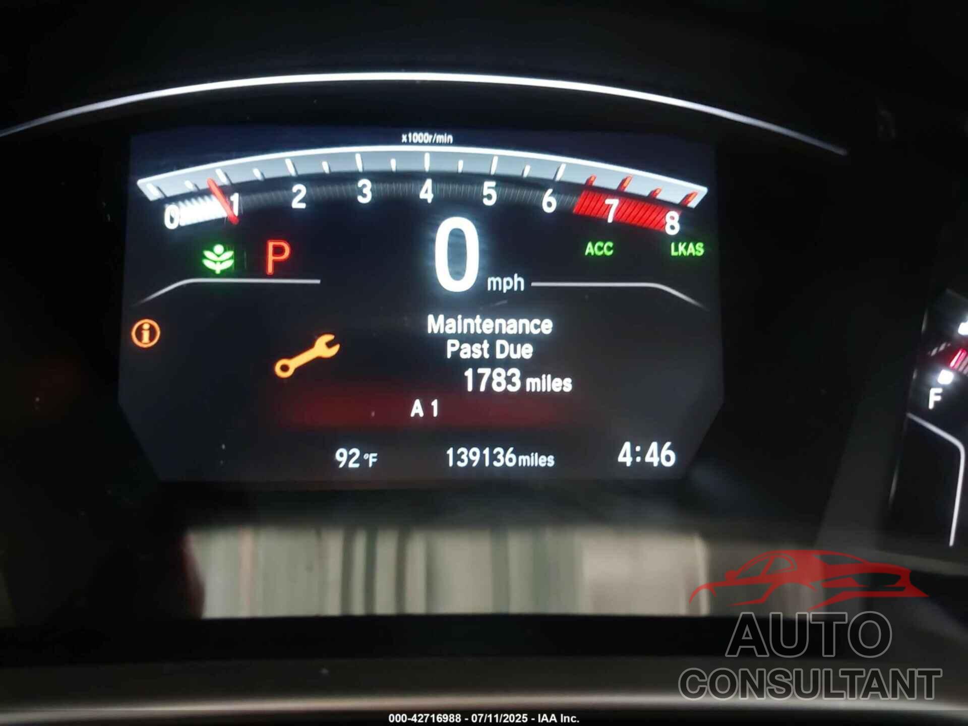 HONDA CR-V 2019 - 7FARW1H51KE020357