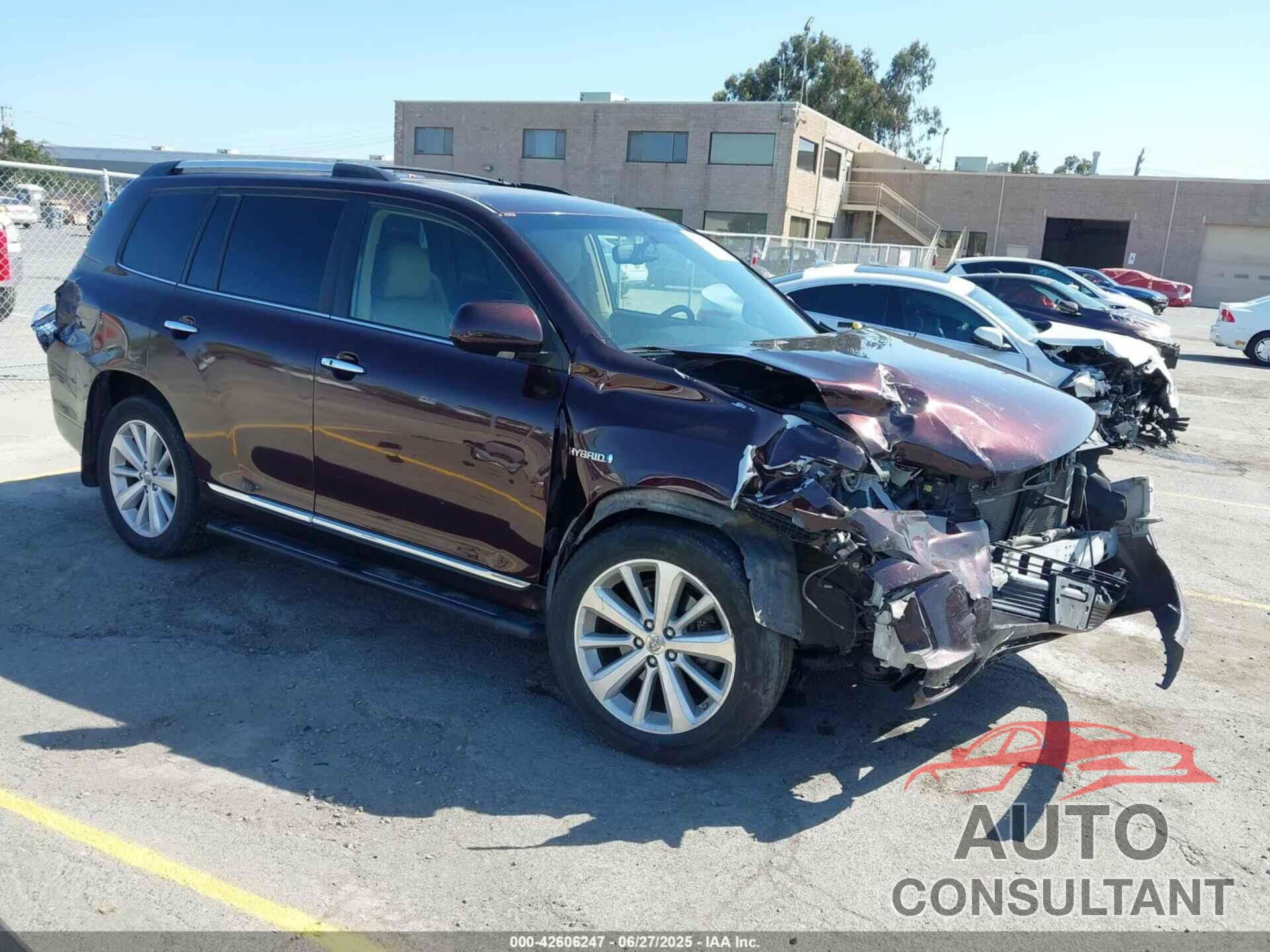 TOYOTA HIGHLANDER HYBRID 2012 - JTEDC3EH7C2006617