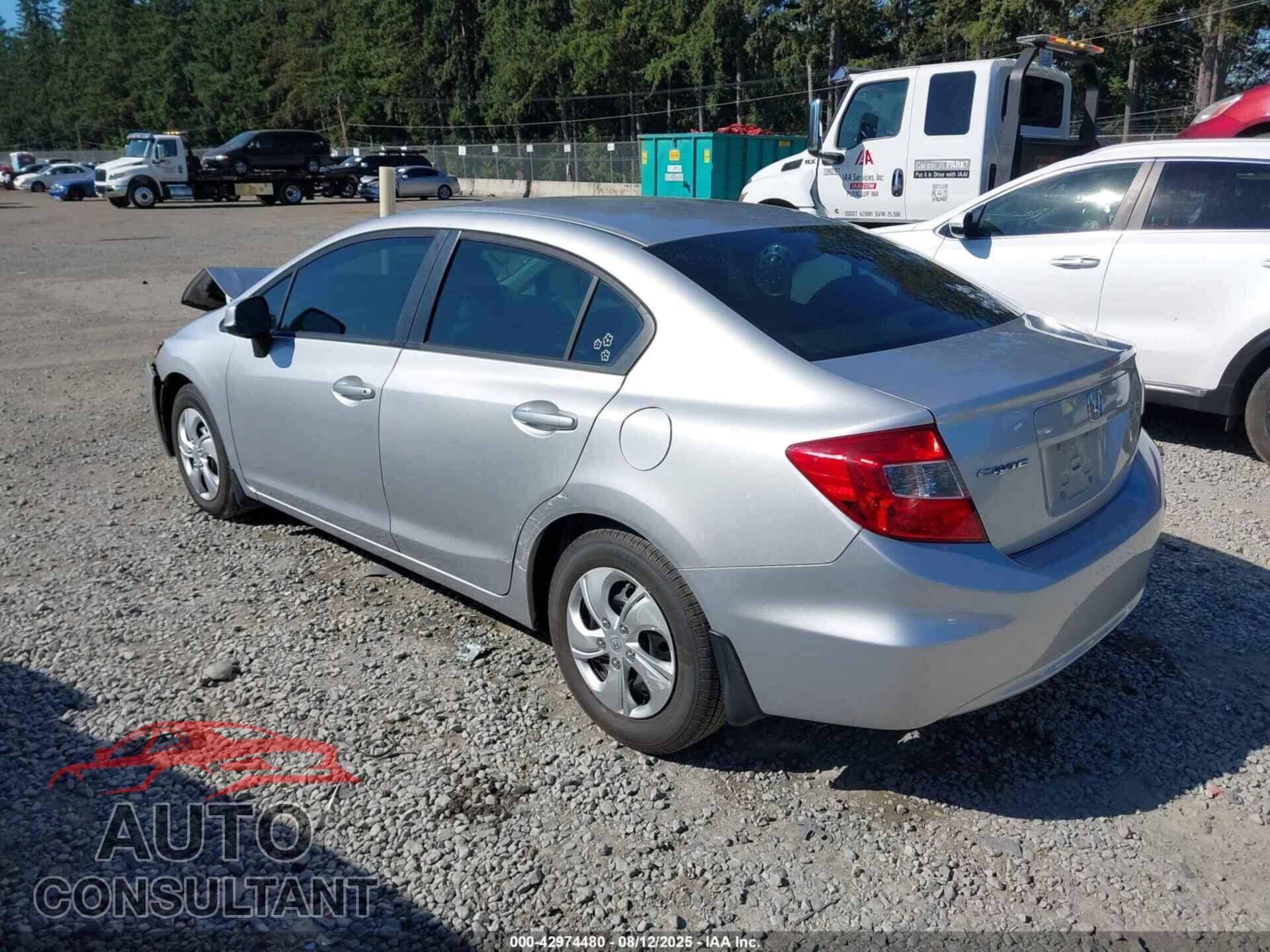 HONDA CIVIC 2012 - 19XFB2F56CE330708
