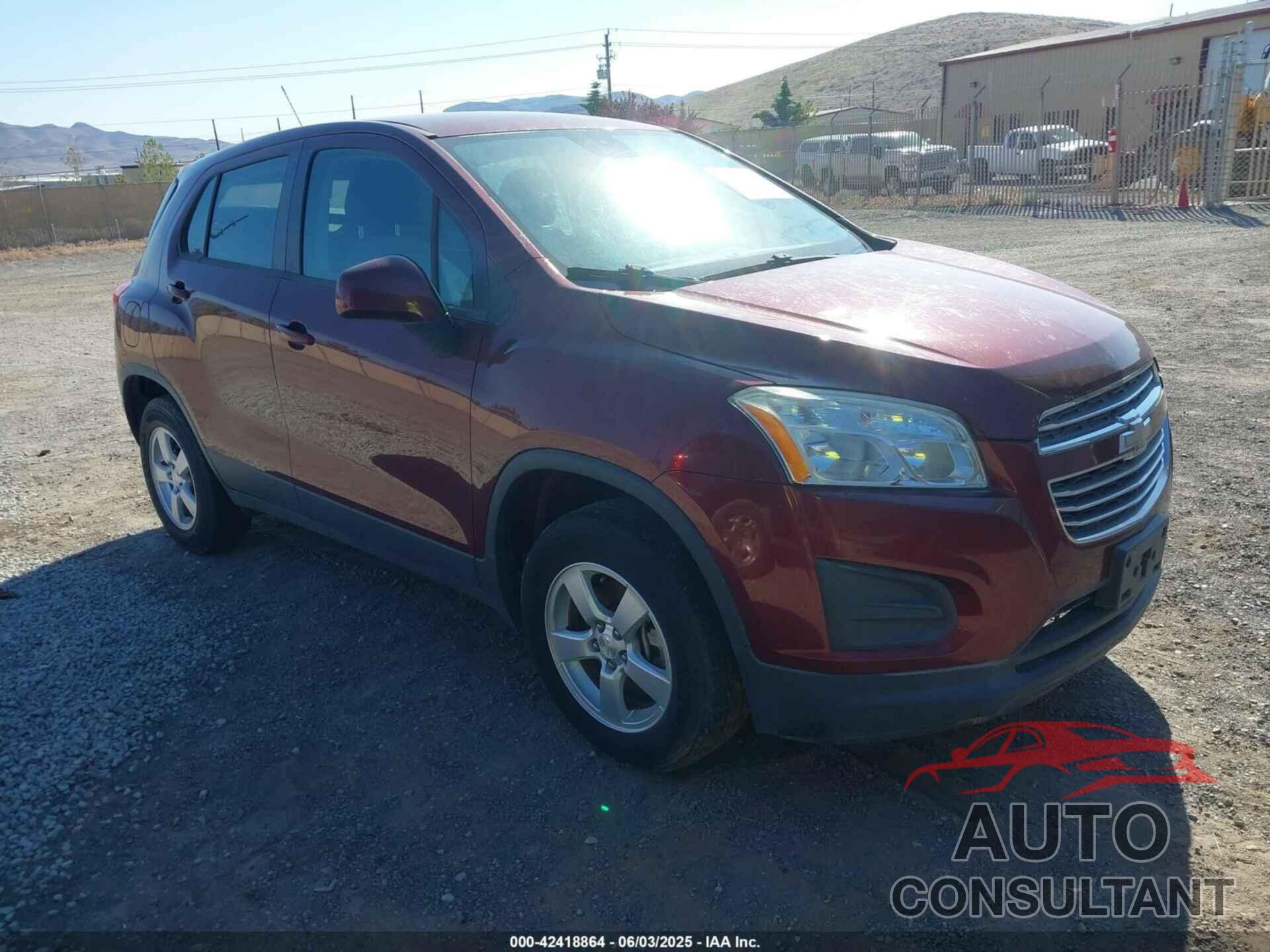 CHEVROLET TRAX 2016 - 3GNCJNSBXGL158159