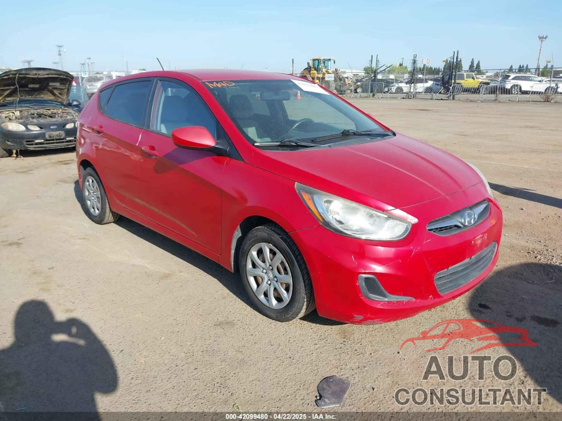HYUNDAI ACCENT 2012 - KMHCT5AE1CU037210