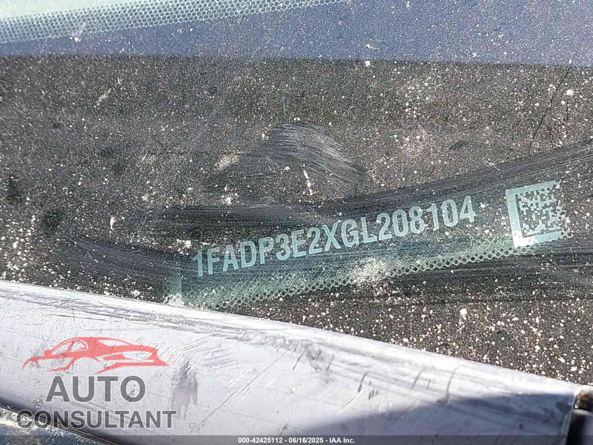 FORD FOCUS 2016 - 1FADP3E2XGL208104