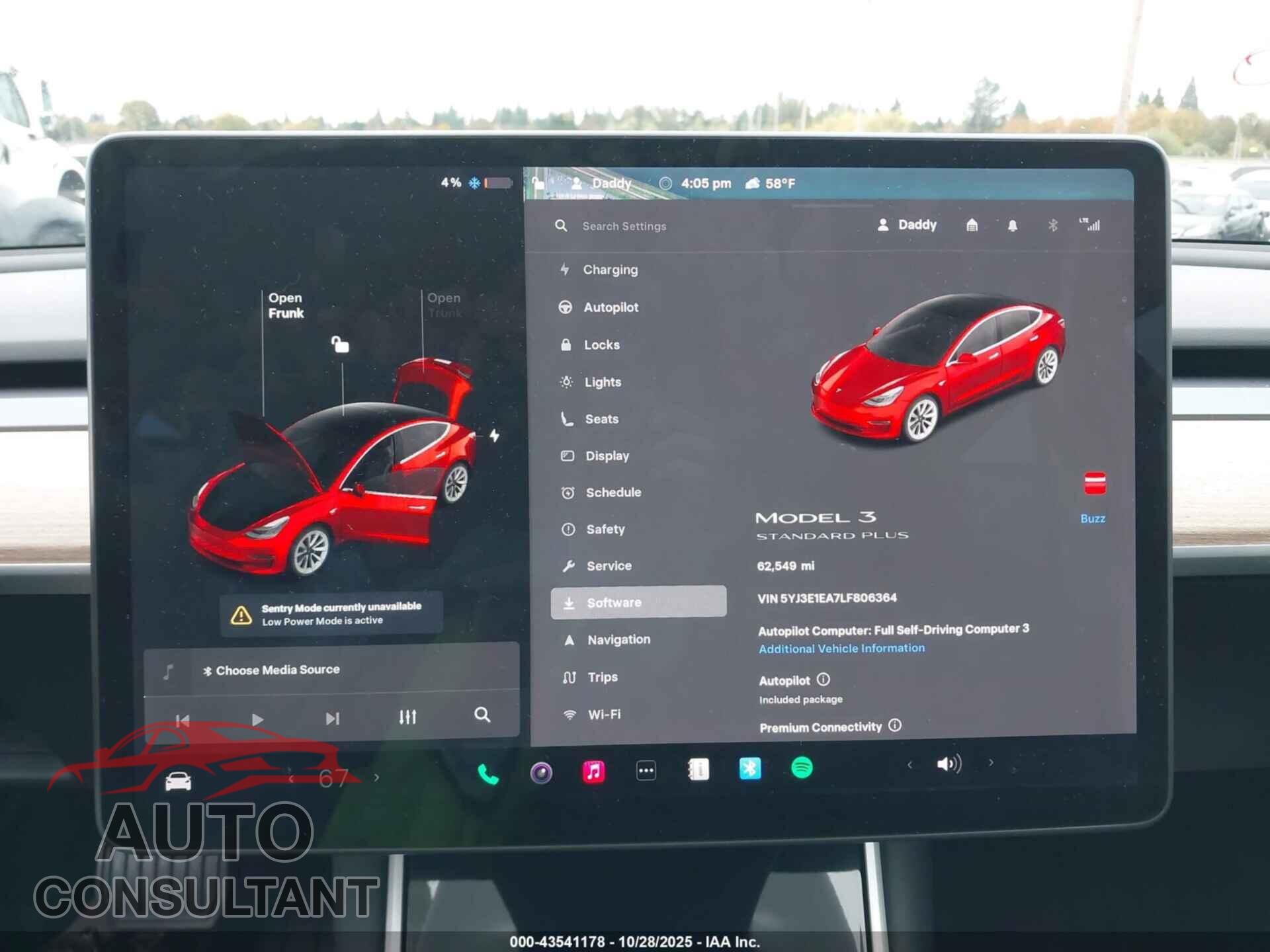 TESLA MODEL 3 2020 - 5YJ3E1EA7LF806364
