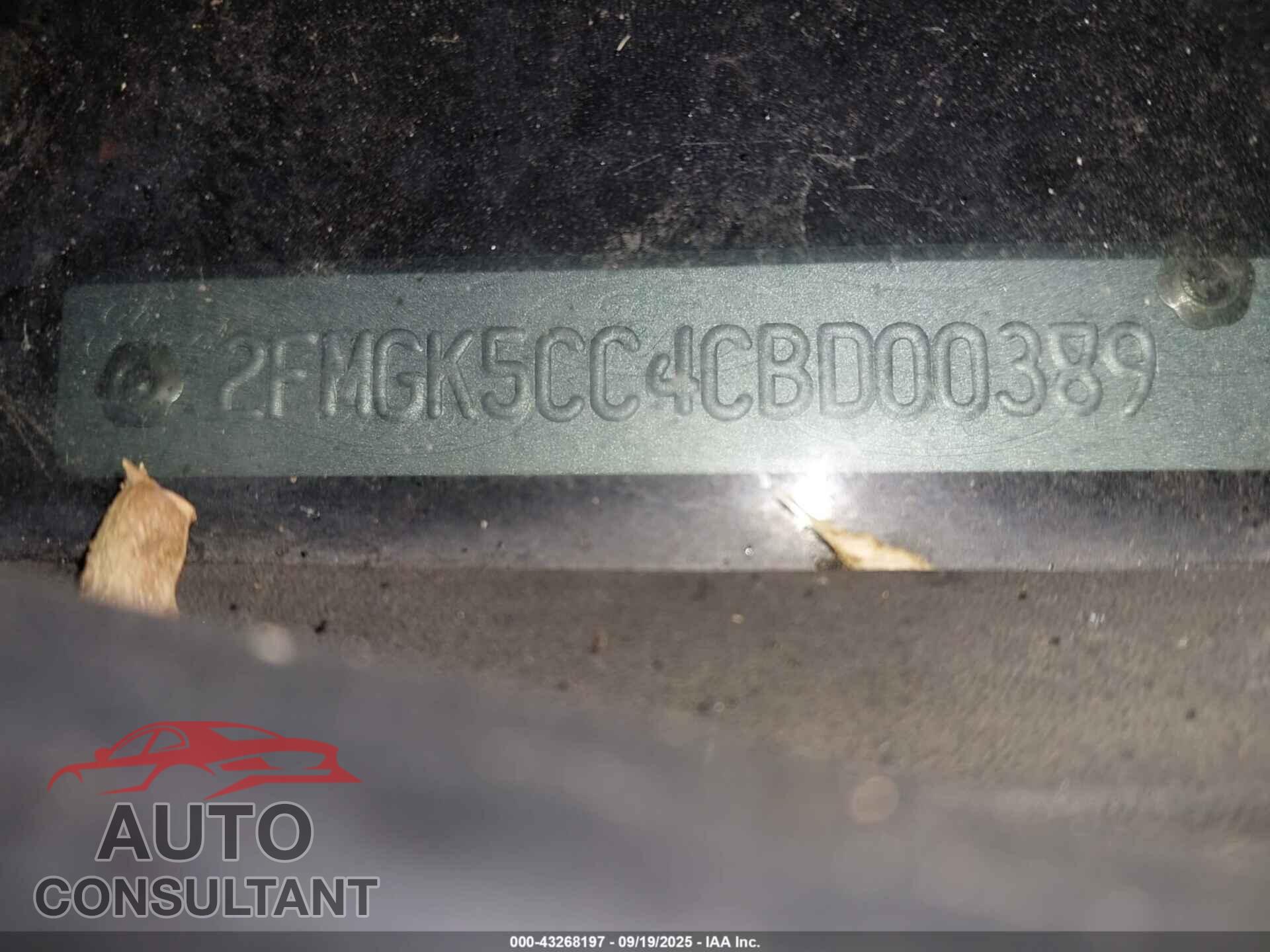 FORD FLEX 2012 - 2FMGK5CC4CBD00389