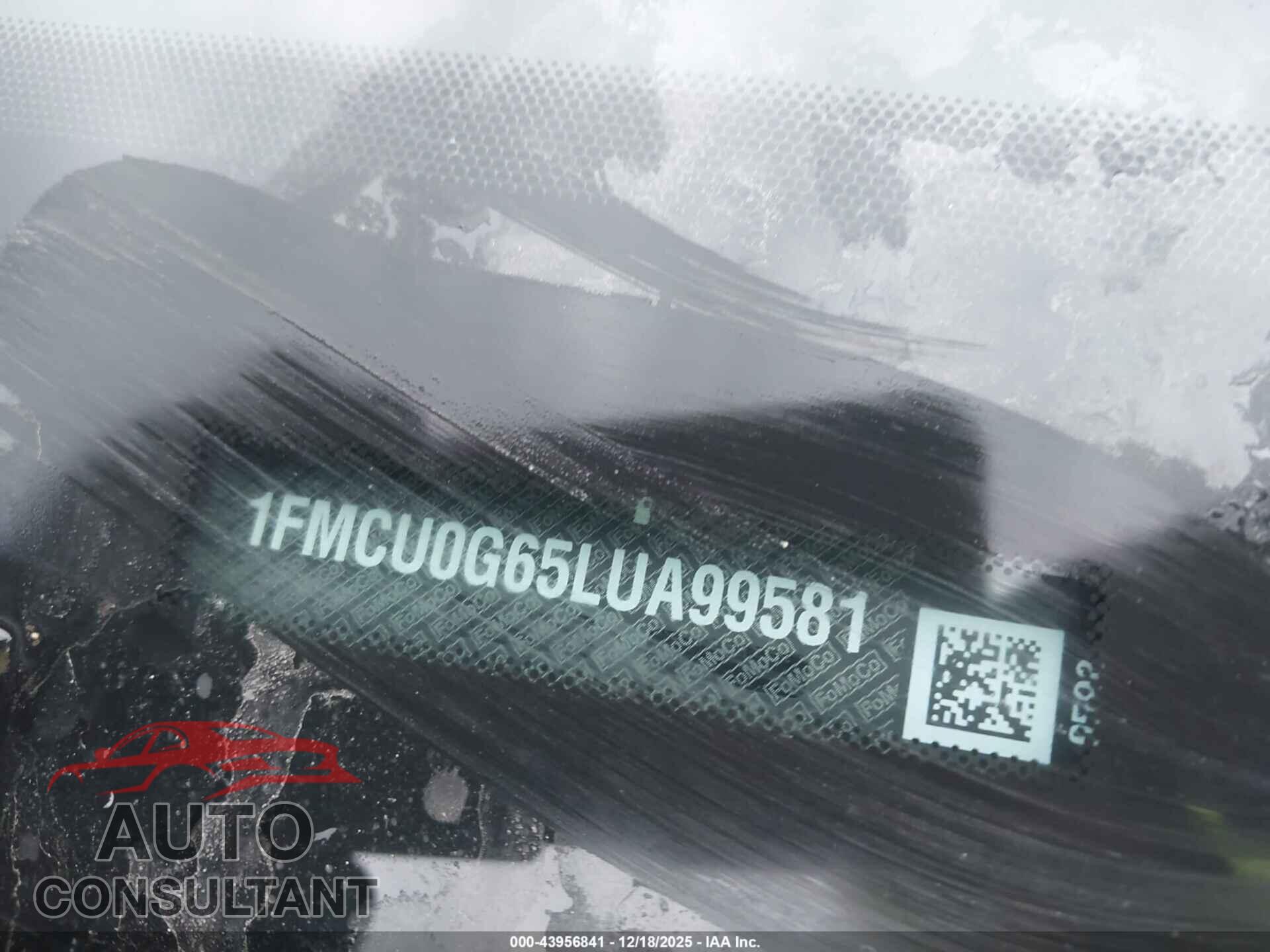 FORD ESCAPE 2020 - 1FMCU0G65LUA99581