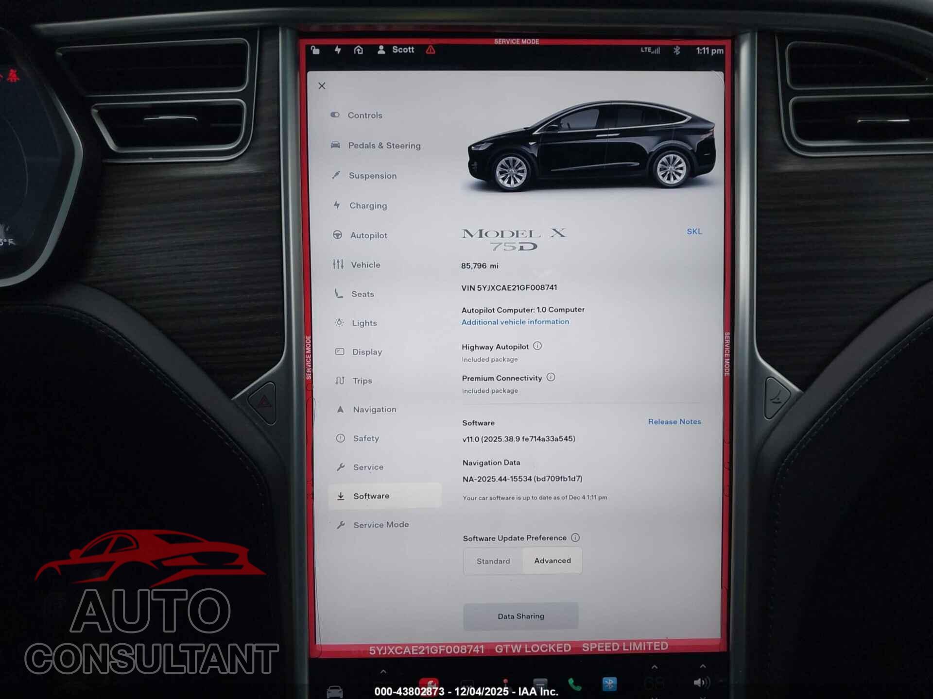 TESLA MODEL X 2016 - 5YJXCAE21GF008741