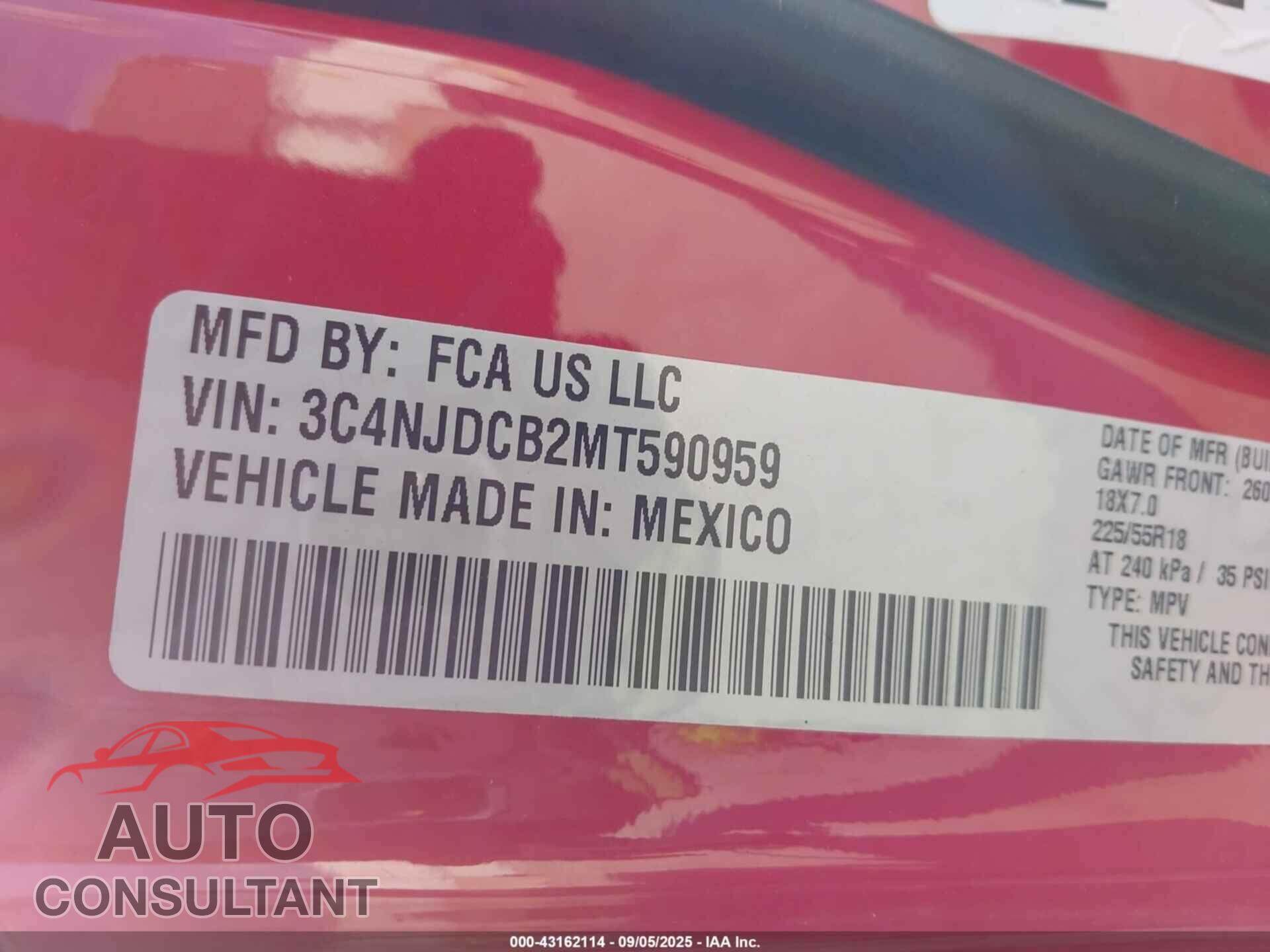 JEEP COMPASS 2021 - 3C4NJDCB2MT590959
