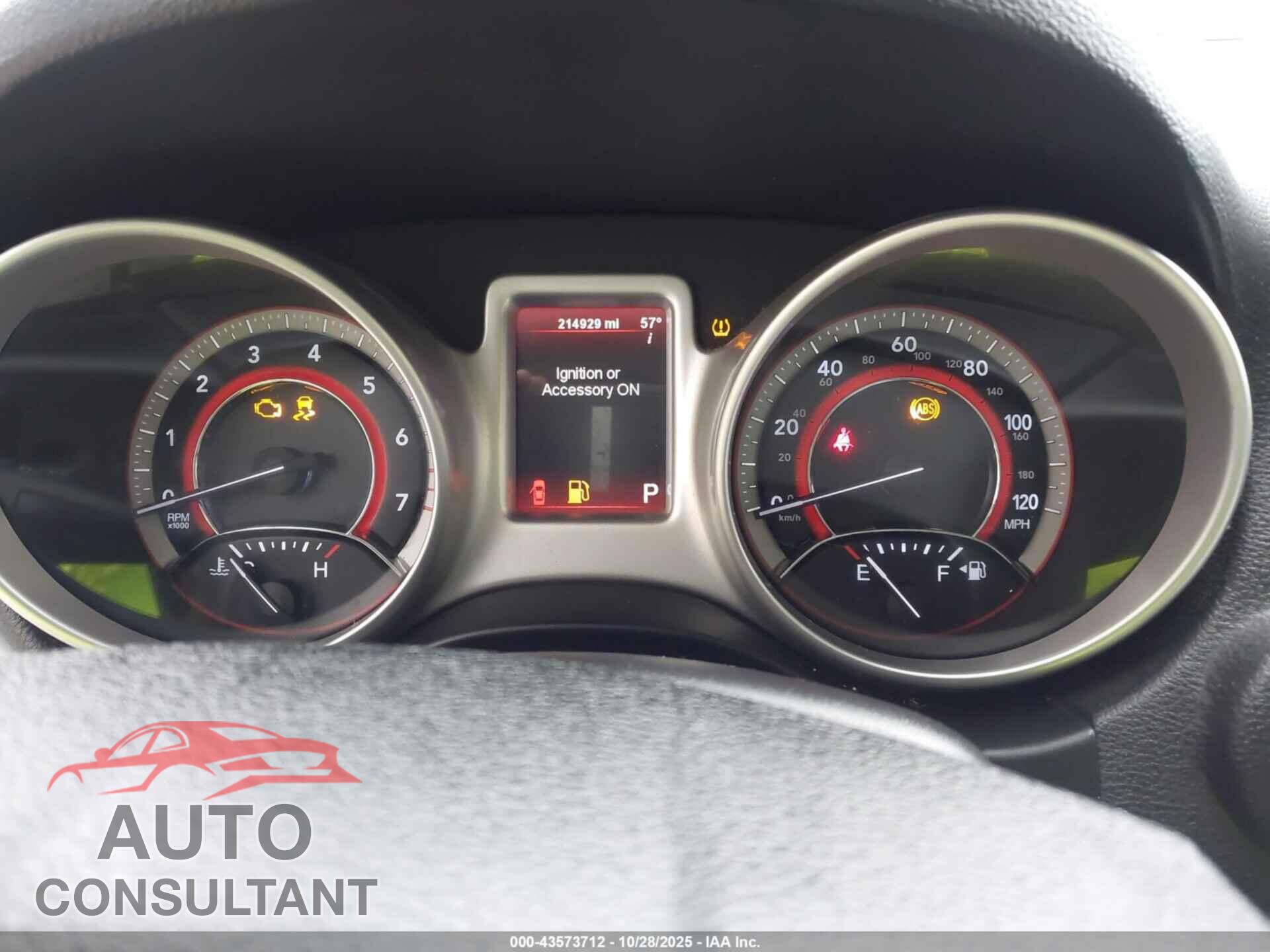 DODGE JOURNEY 2012 - 3C4PDCBG8CT299520