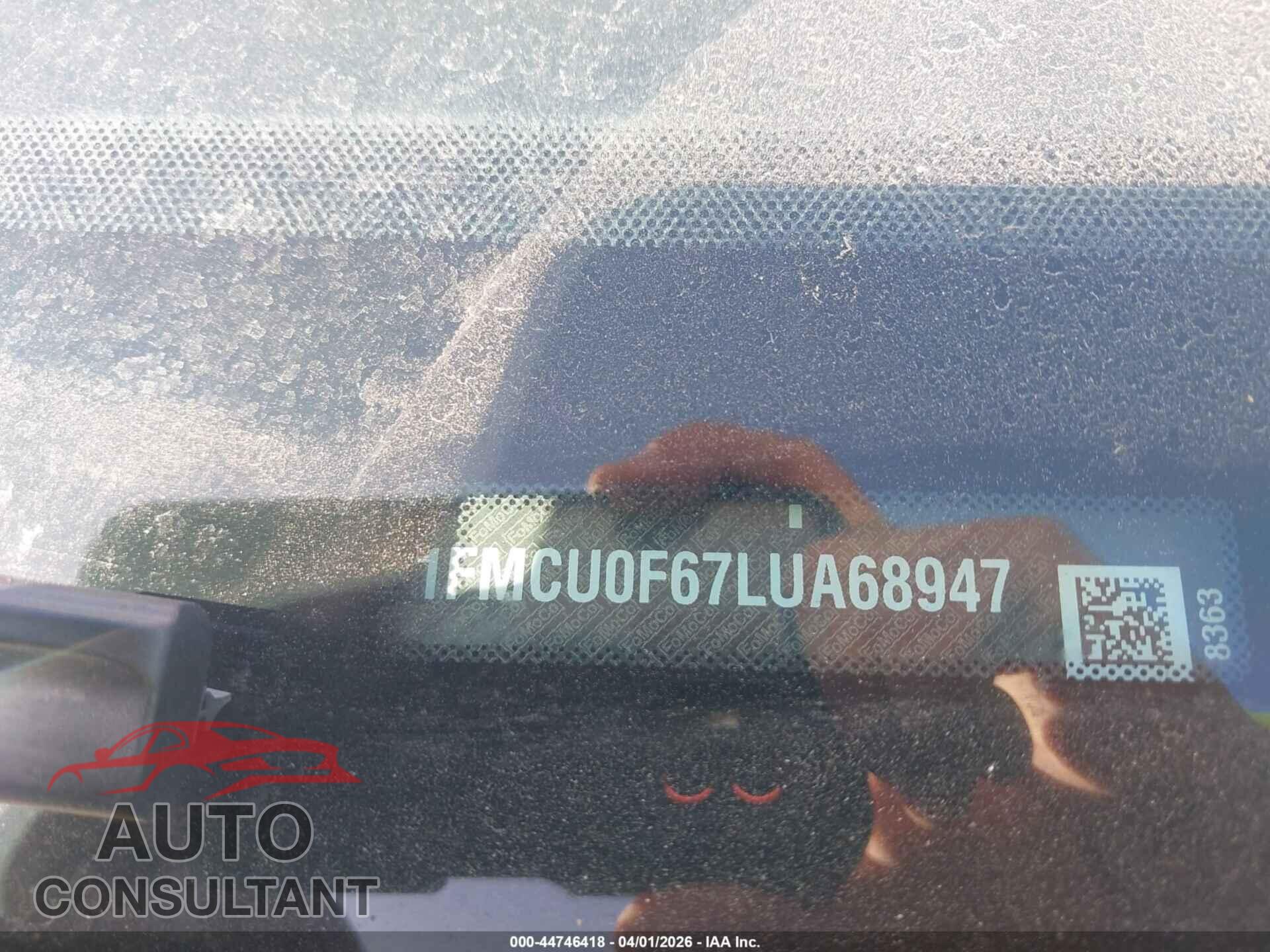 FORD ESCAPE 2020 - 1FMCU0F67LUA68947