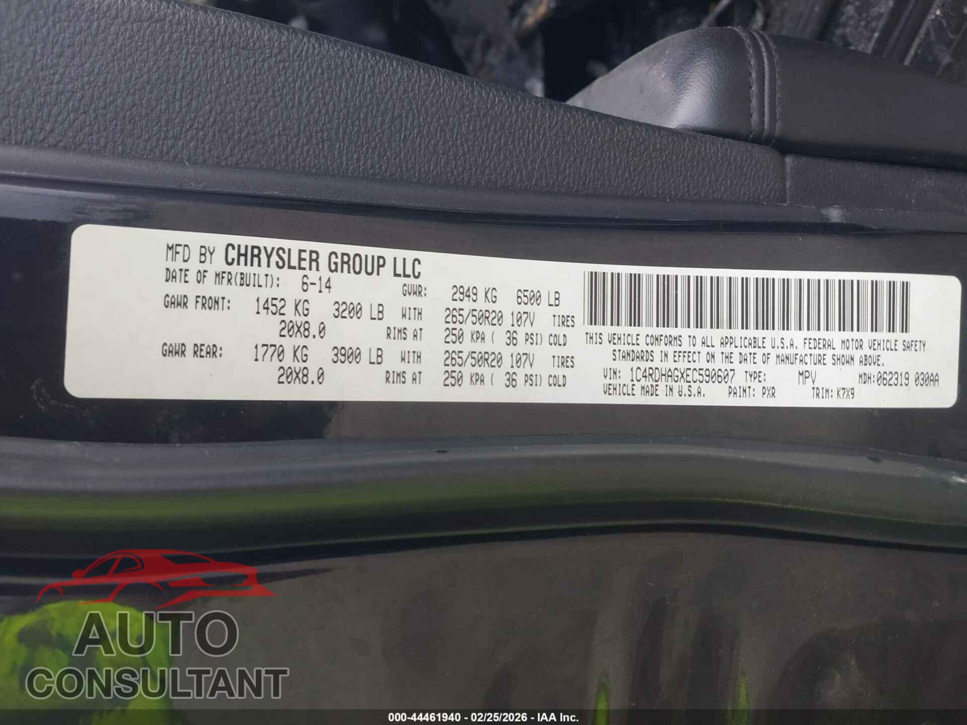 DODGE DURANGO 2014 - 1C4RDHAGXEC590607