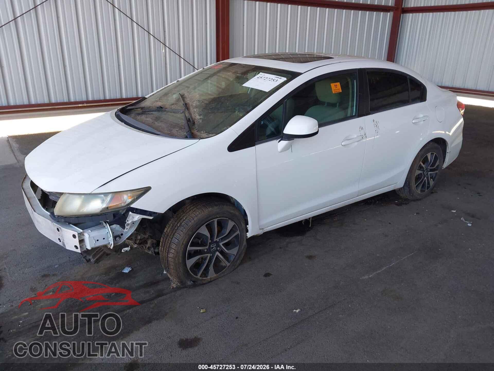HONDA CIVIC 2013 - 19XFB2F85DE249680
