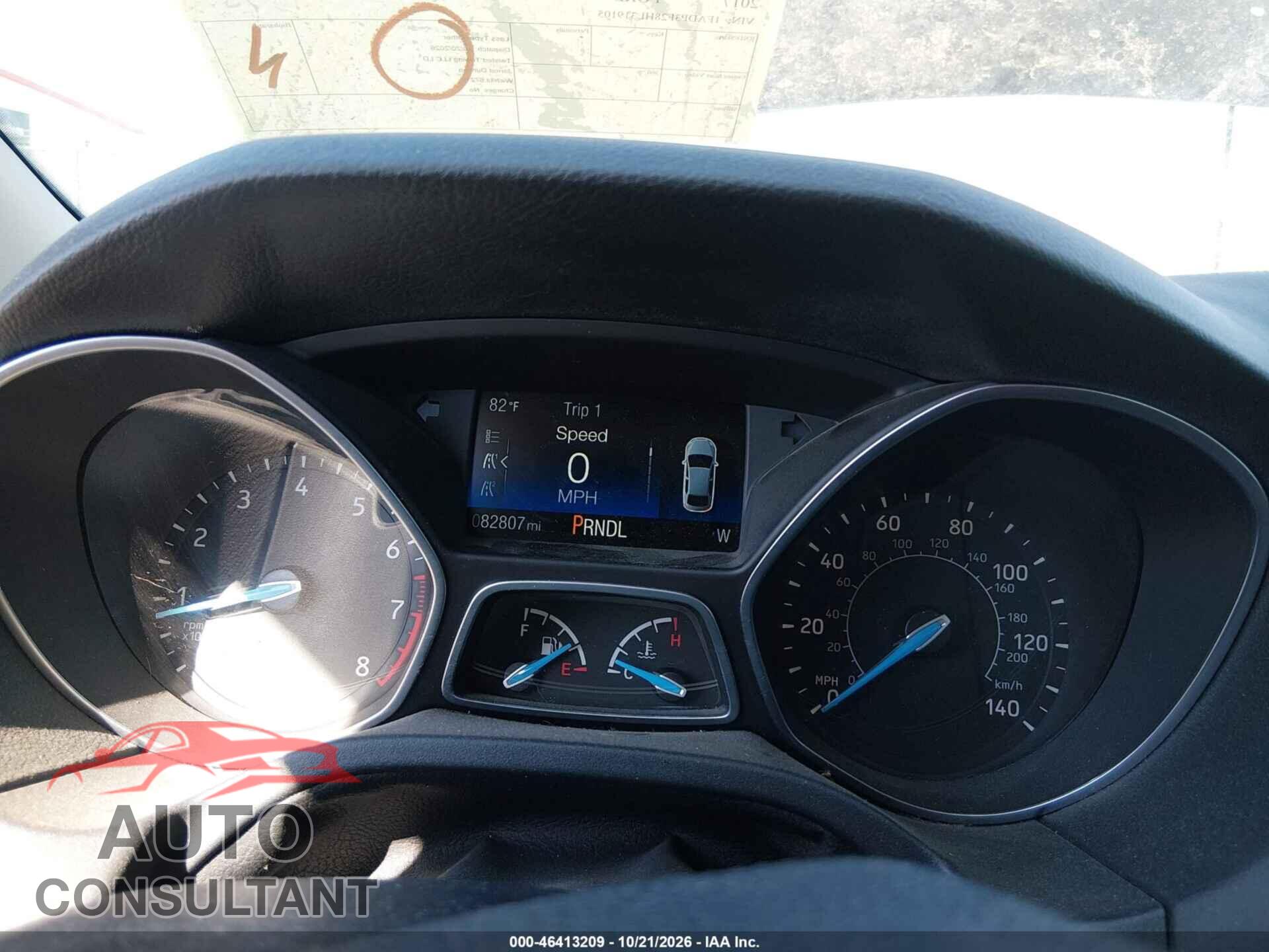 FORD FOCUS 2017 - 1FADP3F28HL319105