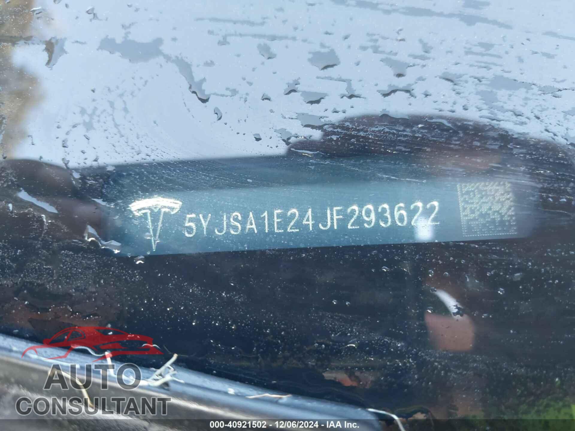 TESLA MODEL S 2018 - 5YJSA1E24JF293622