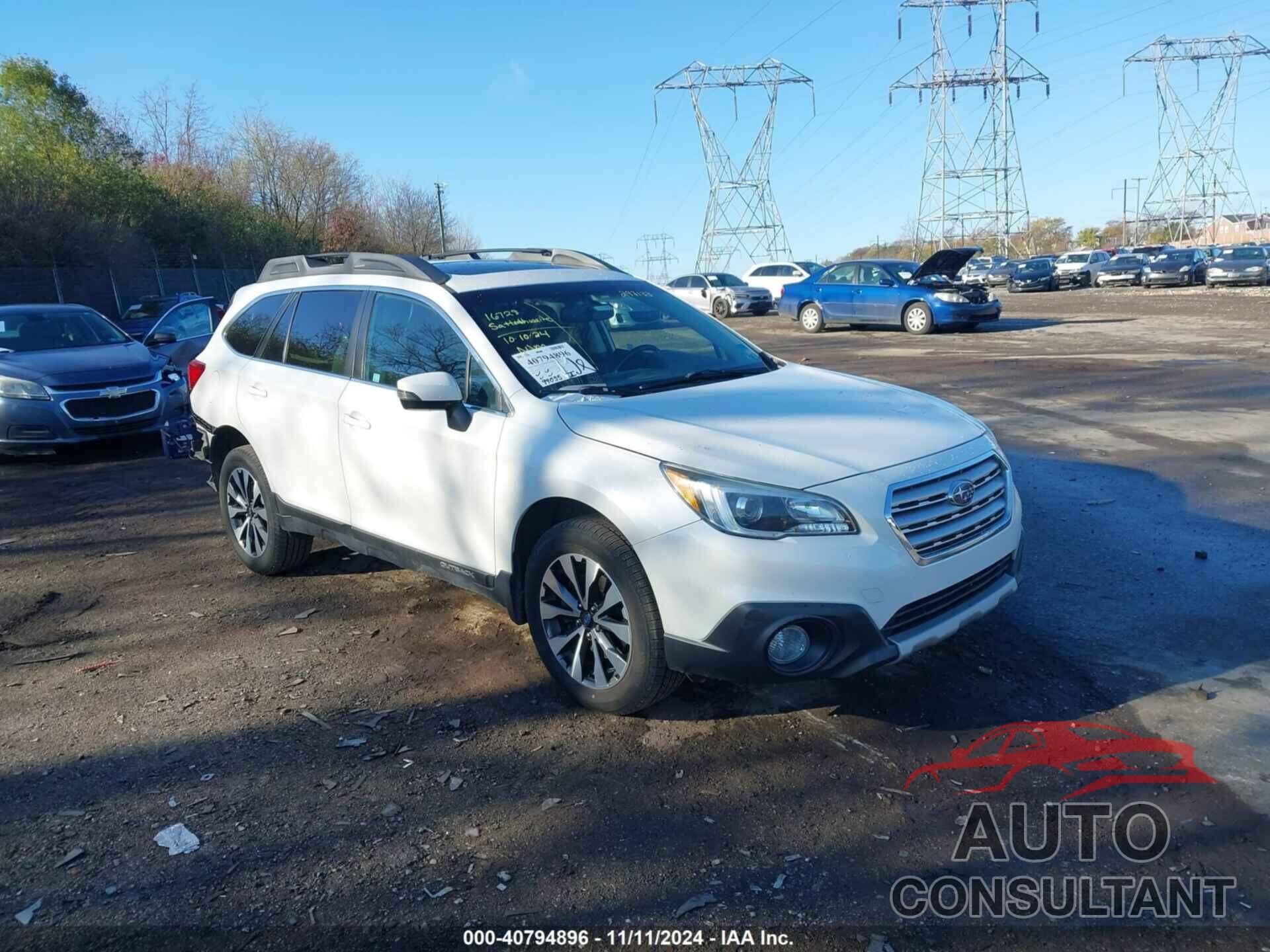 SUBARU OUTBACK 2017 - 4S4BSAKC2H3297133