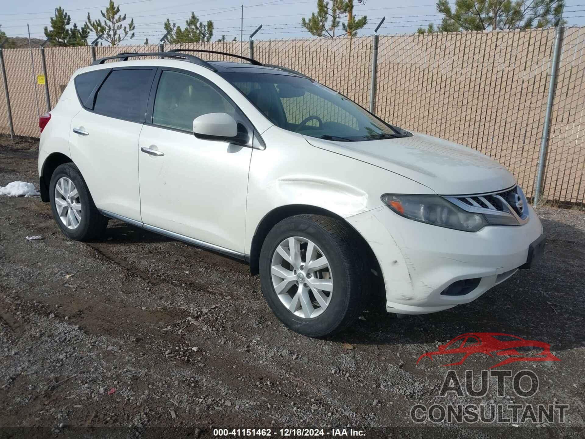 NISSAN MURANO 2012 - JN8AZ1MWXCW240337