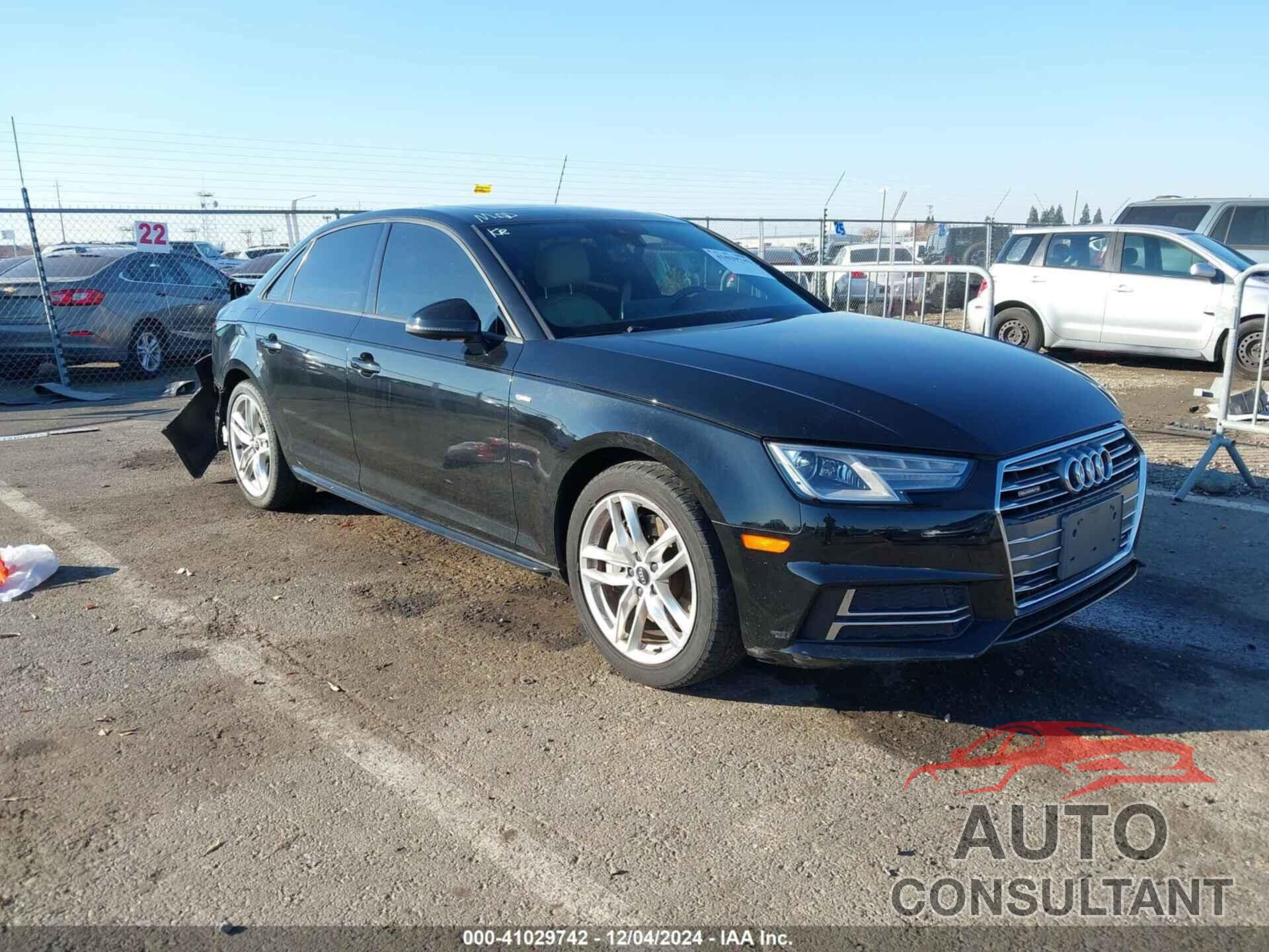 AUDI A4 2017 - WAUDNAF45HN041612