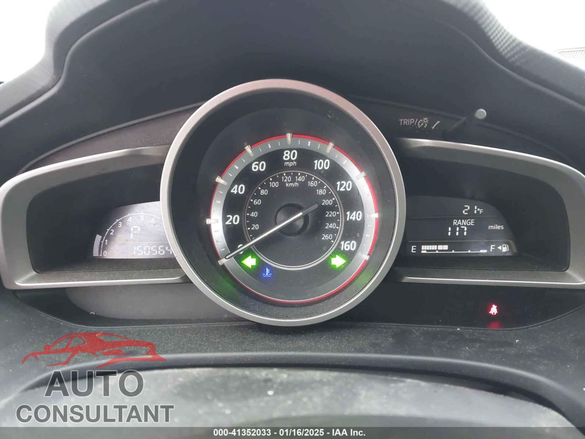 MAZDA MAZDA3 2016 - JM1BM1U72G1332780