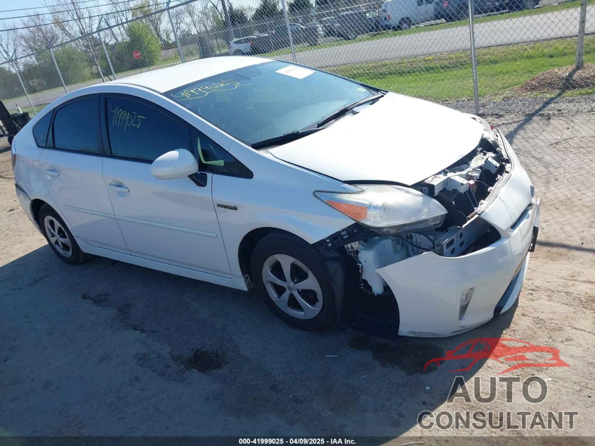 TOYOTA PRIUS 2012 - JTDKN3DU9C5456689