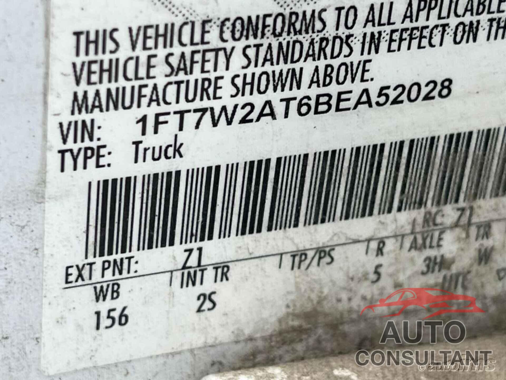 FORD F-250 2011 - 1FT7W2AT6BEA52028