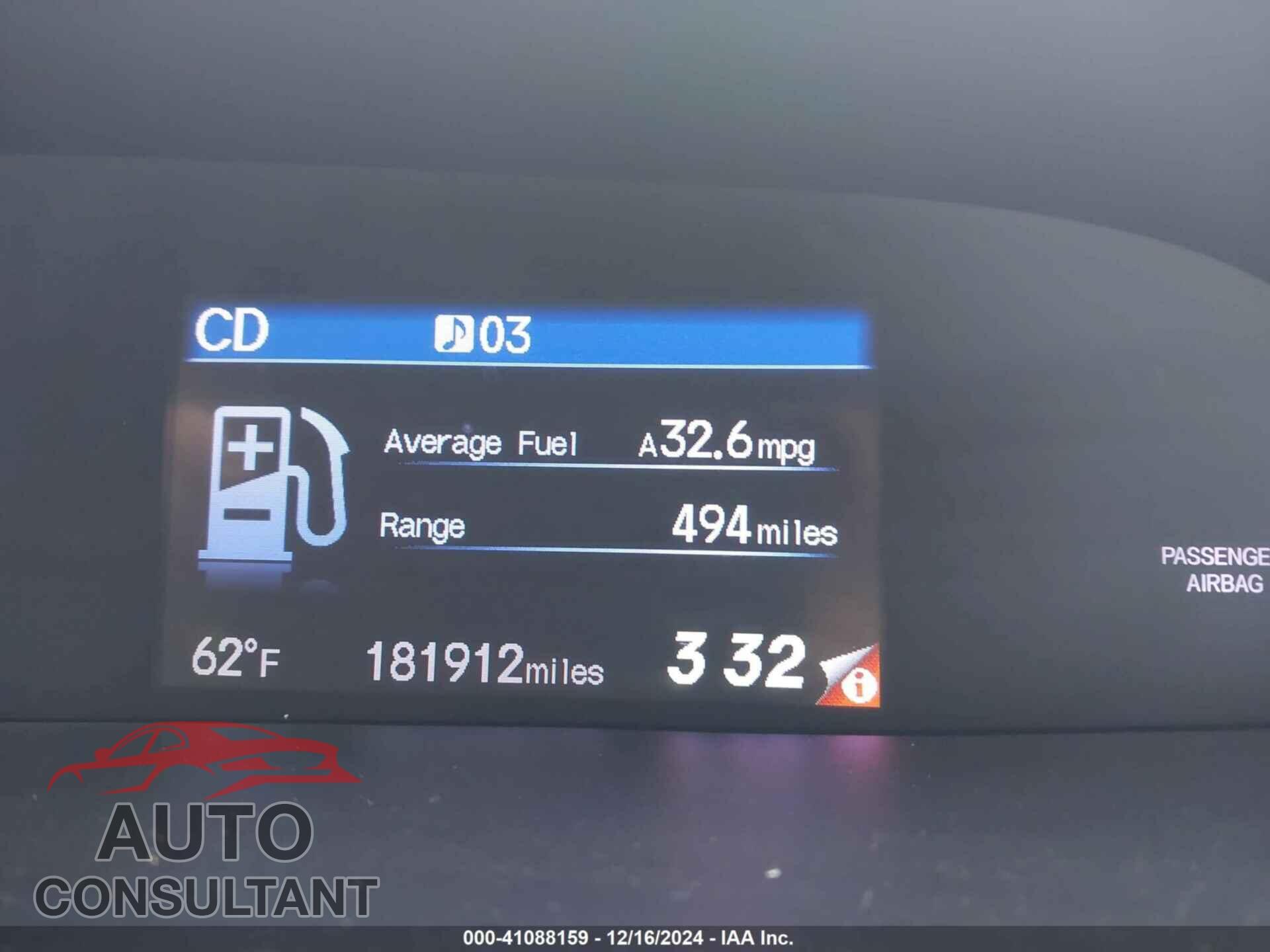 HONDA CIVIC 2012 - 19XFB2F80CE036330
