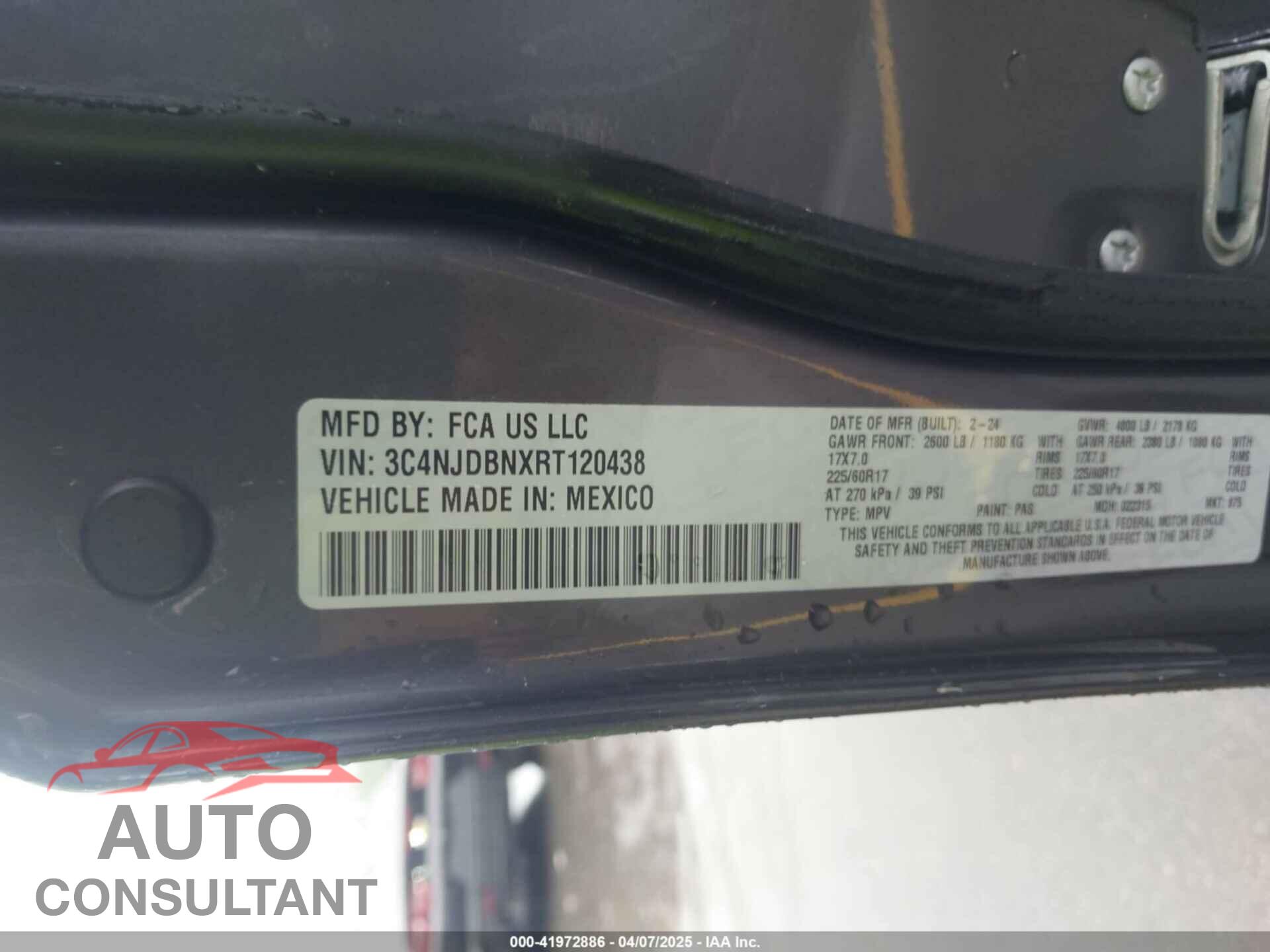JEEP COMPASS 2024 - 3C4NJDBNXRT120438