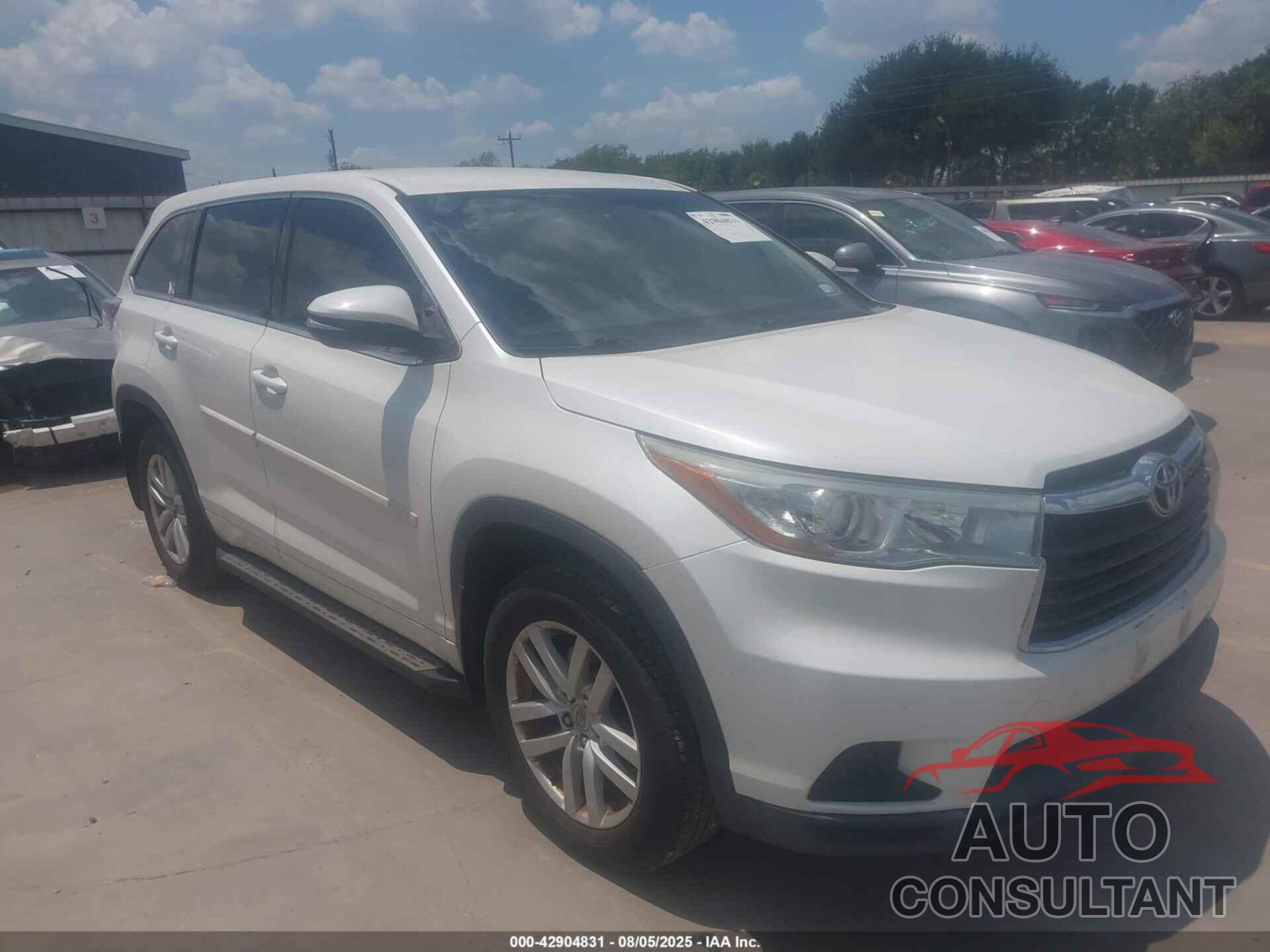 TOYOTA HIGHLANDER 2015 - 5TDZKRFH8FS057524