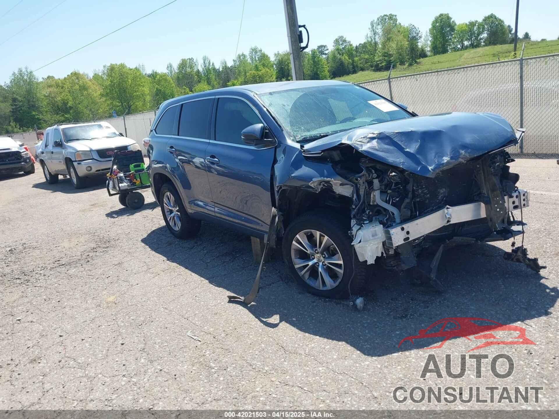 TOYOTA HIGHLANDER 2015 - 5TDZKRFH2FS054893