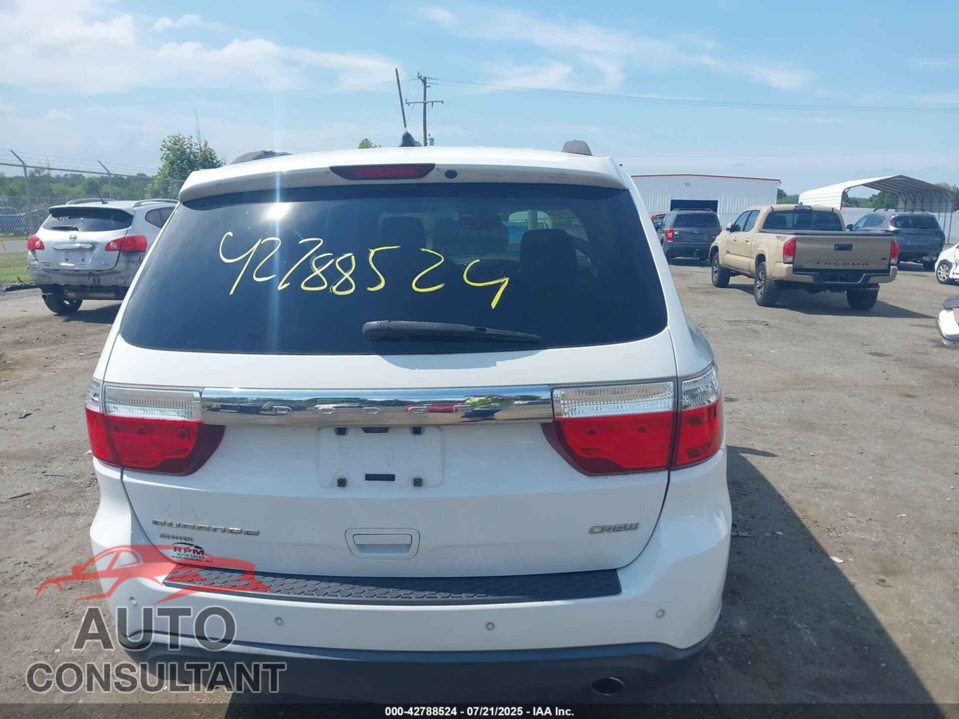 DODGE DURANGO 2013 - 1C4RDJDG7DC662400