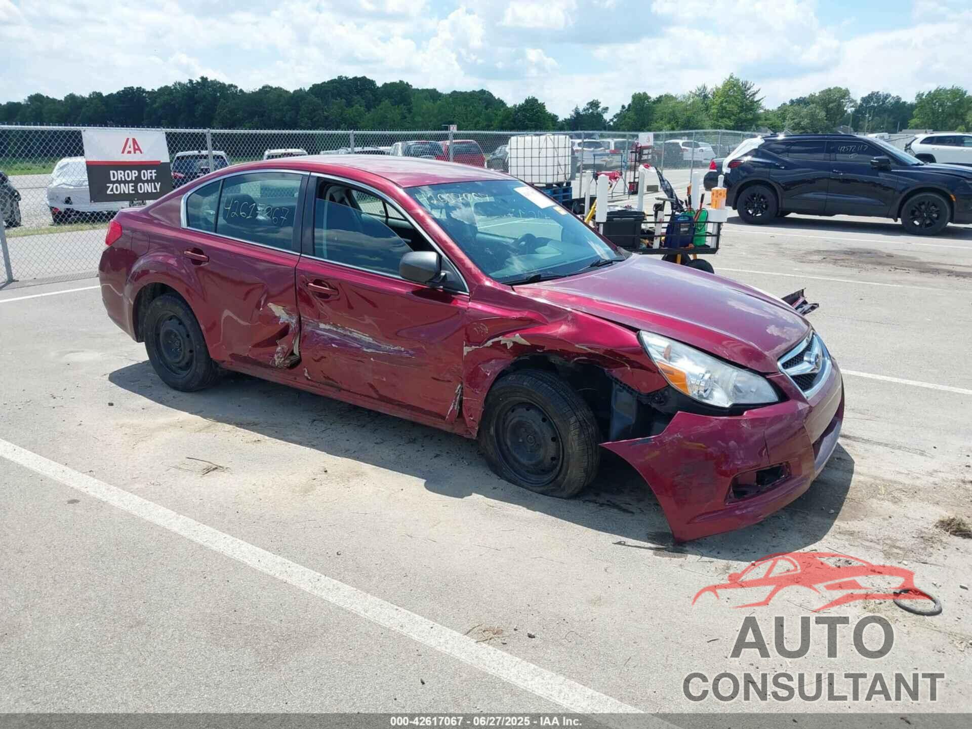 SUBARU LEGACY 2011 - 4S3BMBA69B3212764