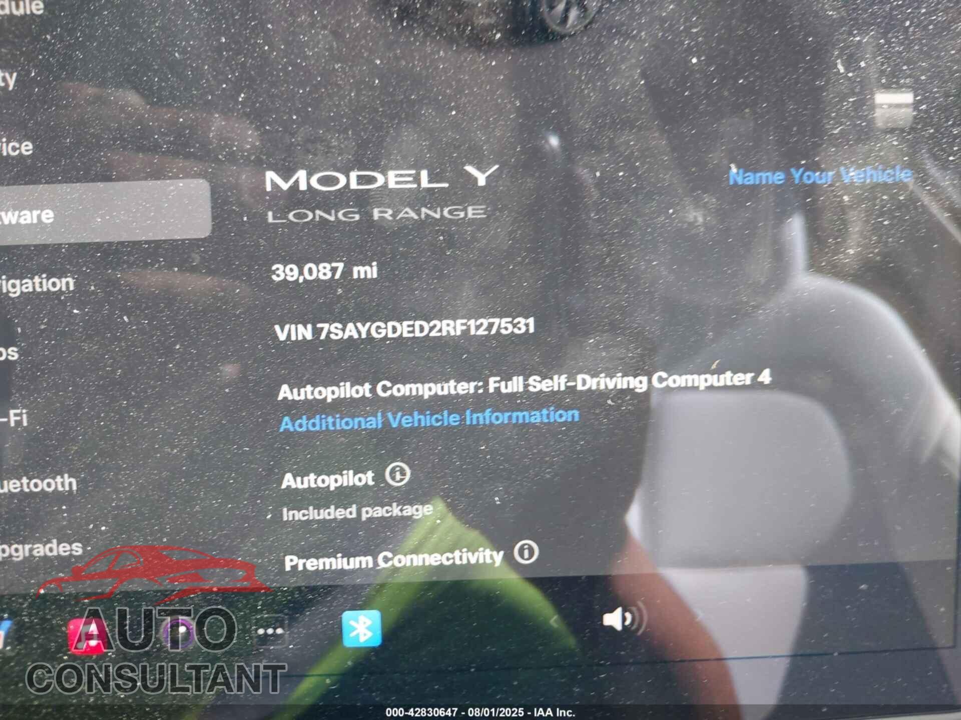 TESLA MODEL Y 2024 - 7SAYGDED2RF127531