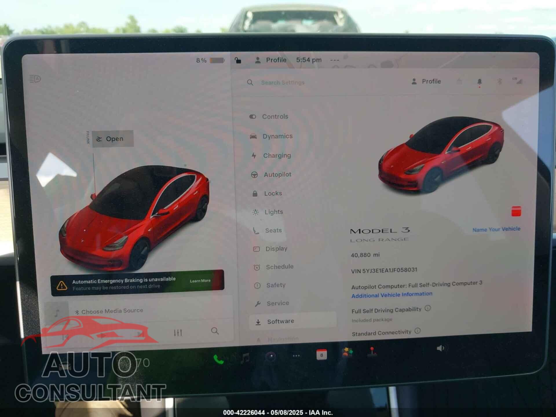 TESLA MODEL 3 2018 - 5YJ3E1EA1JF058031